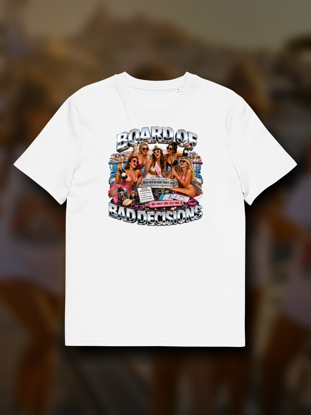 Levyo shirt visual for hen do boat party t shirts