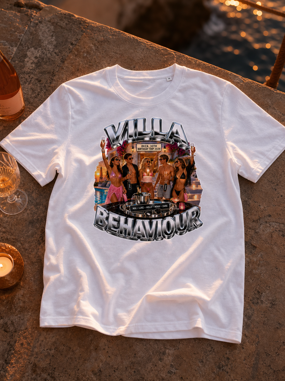 Levyo shirt visual for 30th birthday trip t shirts