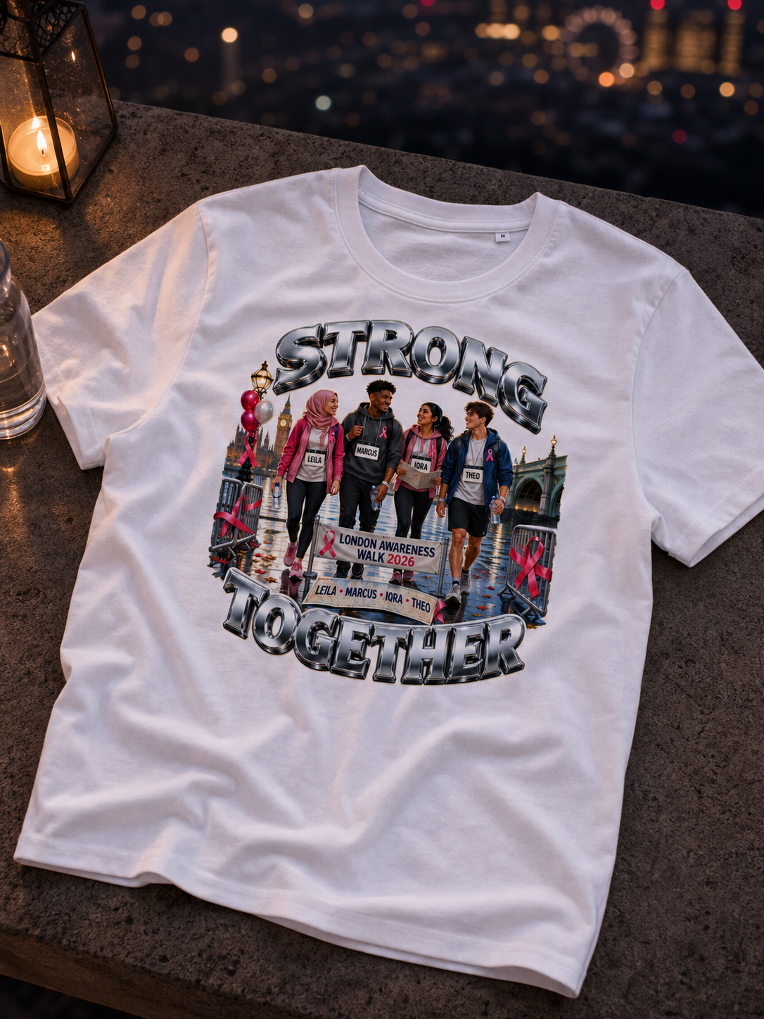 Levyo shirt visual for awareness walk t shirts