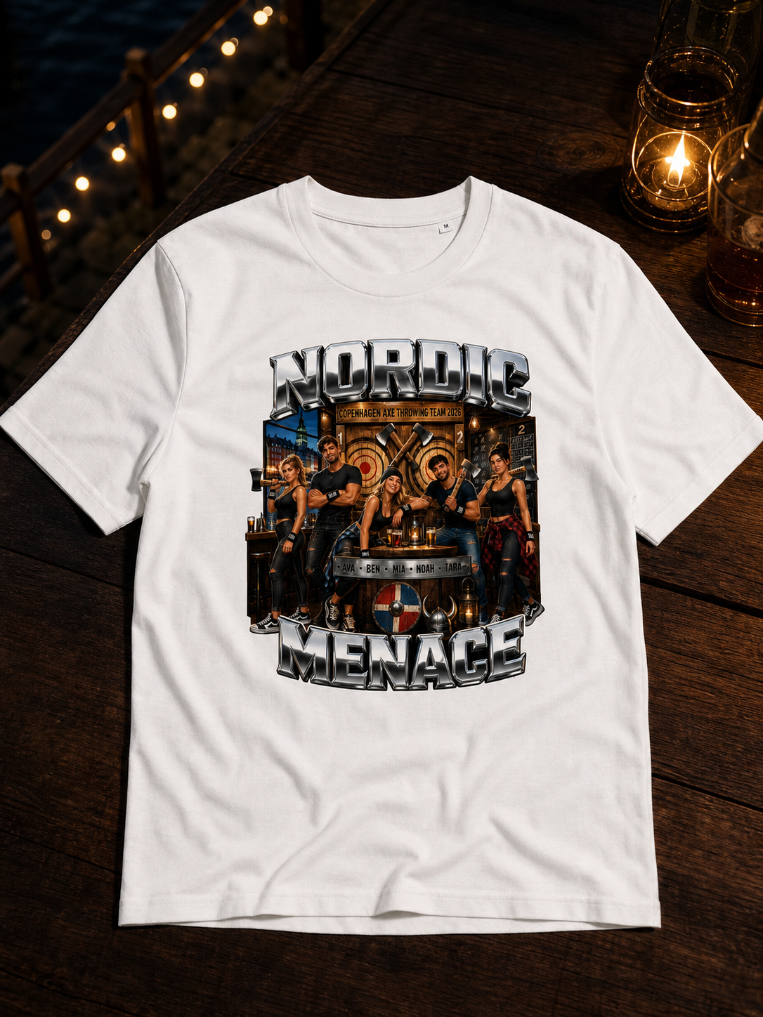 Levyo shirt visual for axe throwing team t shirts
