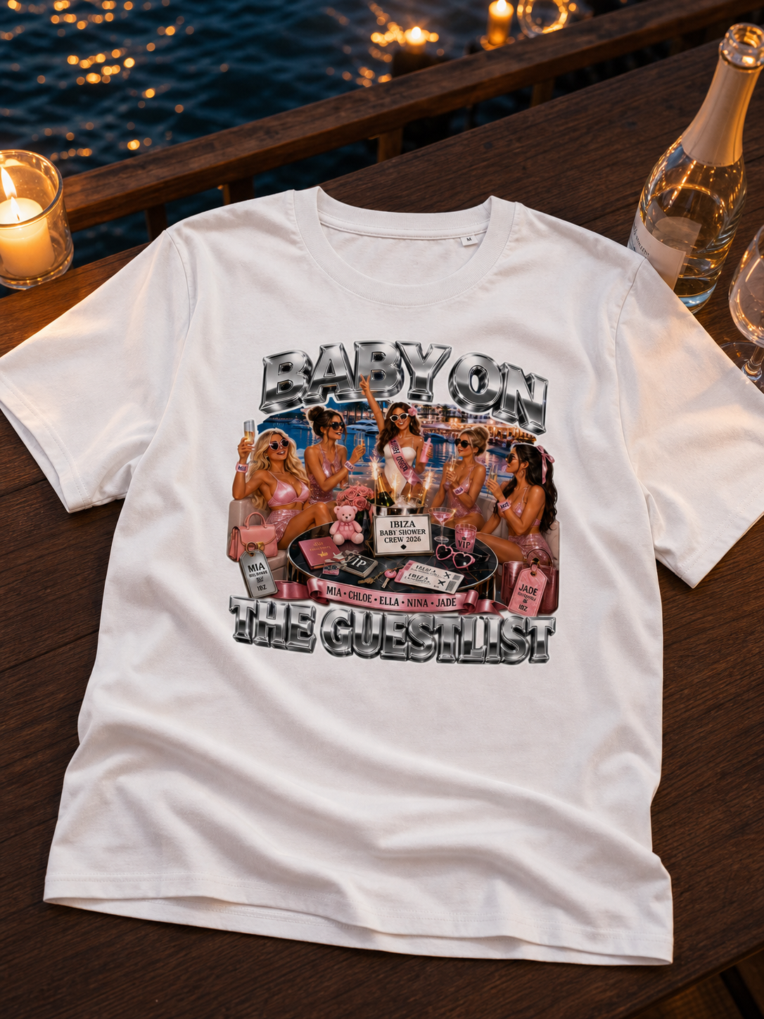 Levyo shirt visual for baby shower crew t shirts