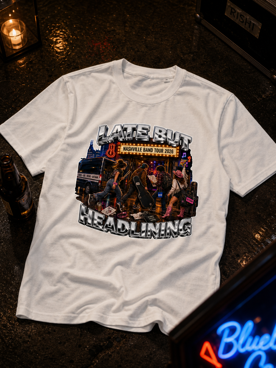 Levyo shirt visual for band tour t shirts