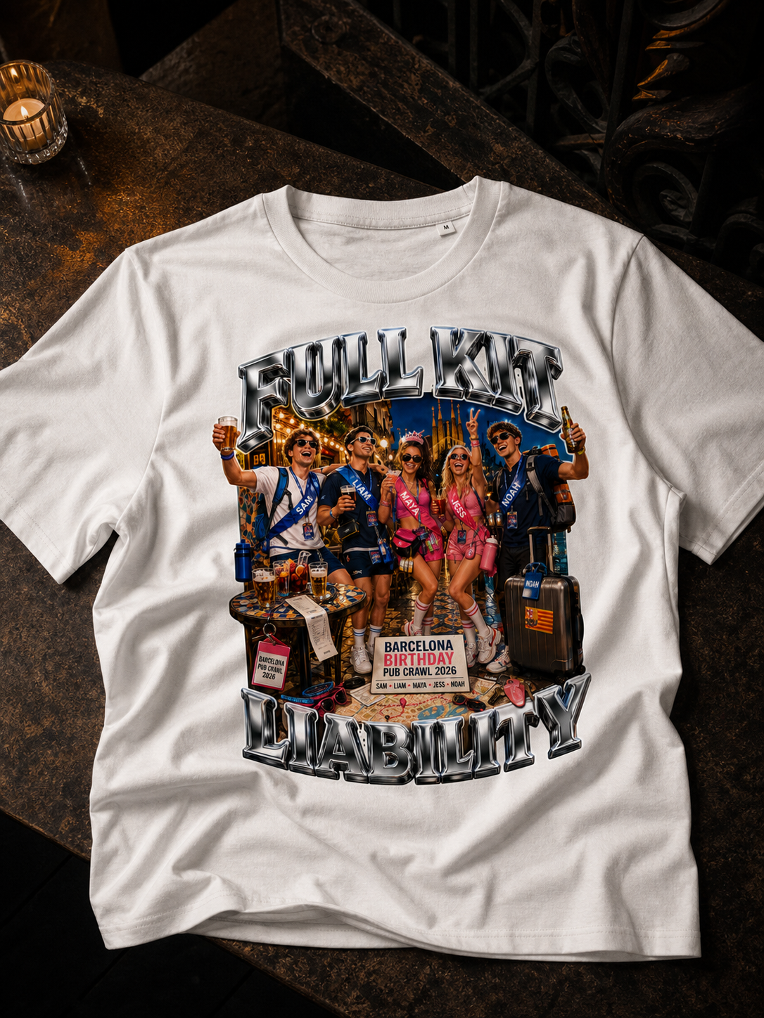 Levyo shirt visual for birthday pub crawl t shirts
