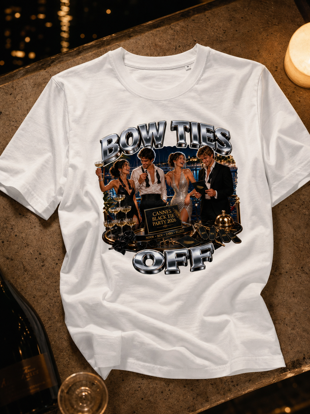 Levyo shirt visual for black tie party t shirts
