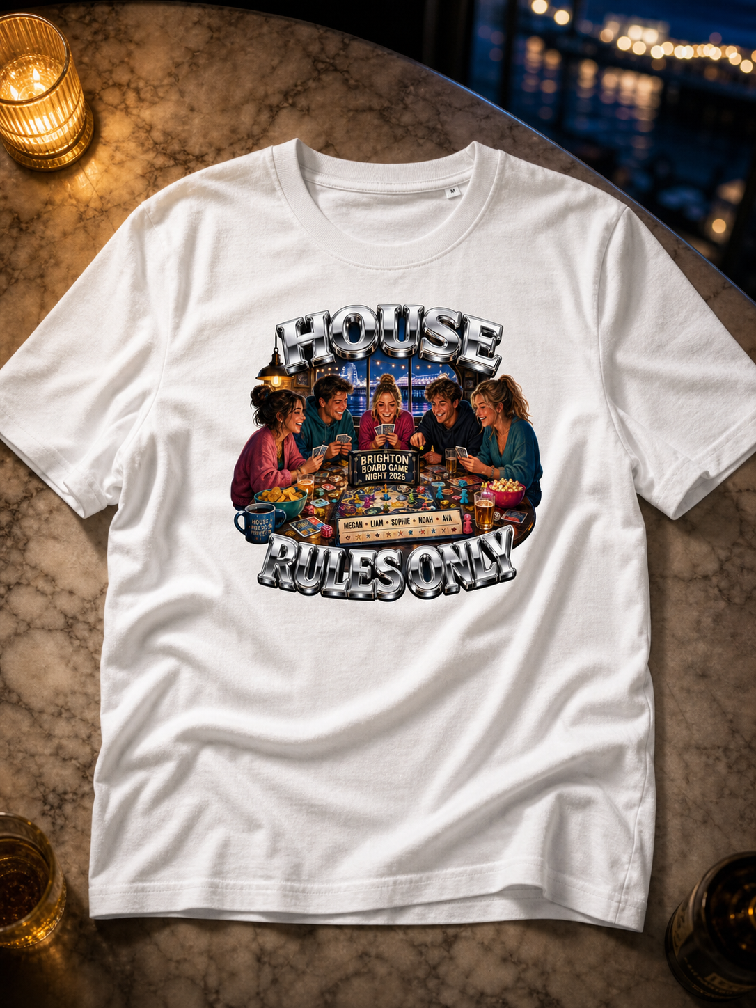 Levyo shirt visual for board game night t shirts
