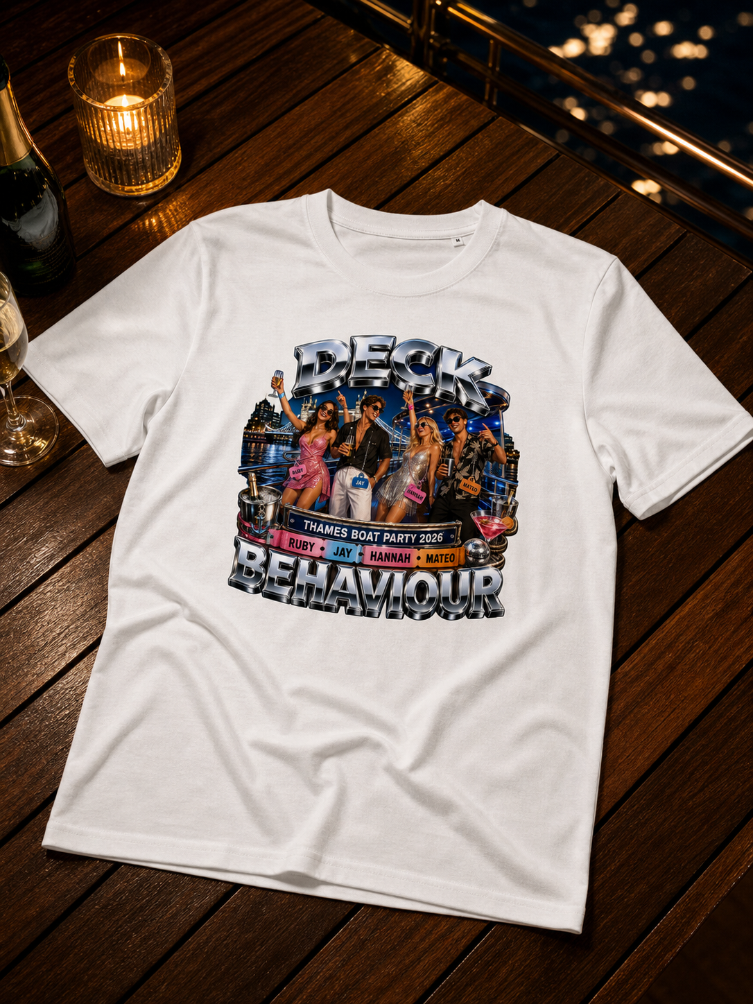 Levyo shirt visual for boat party t shirts