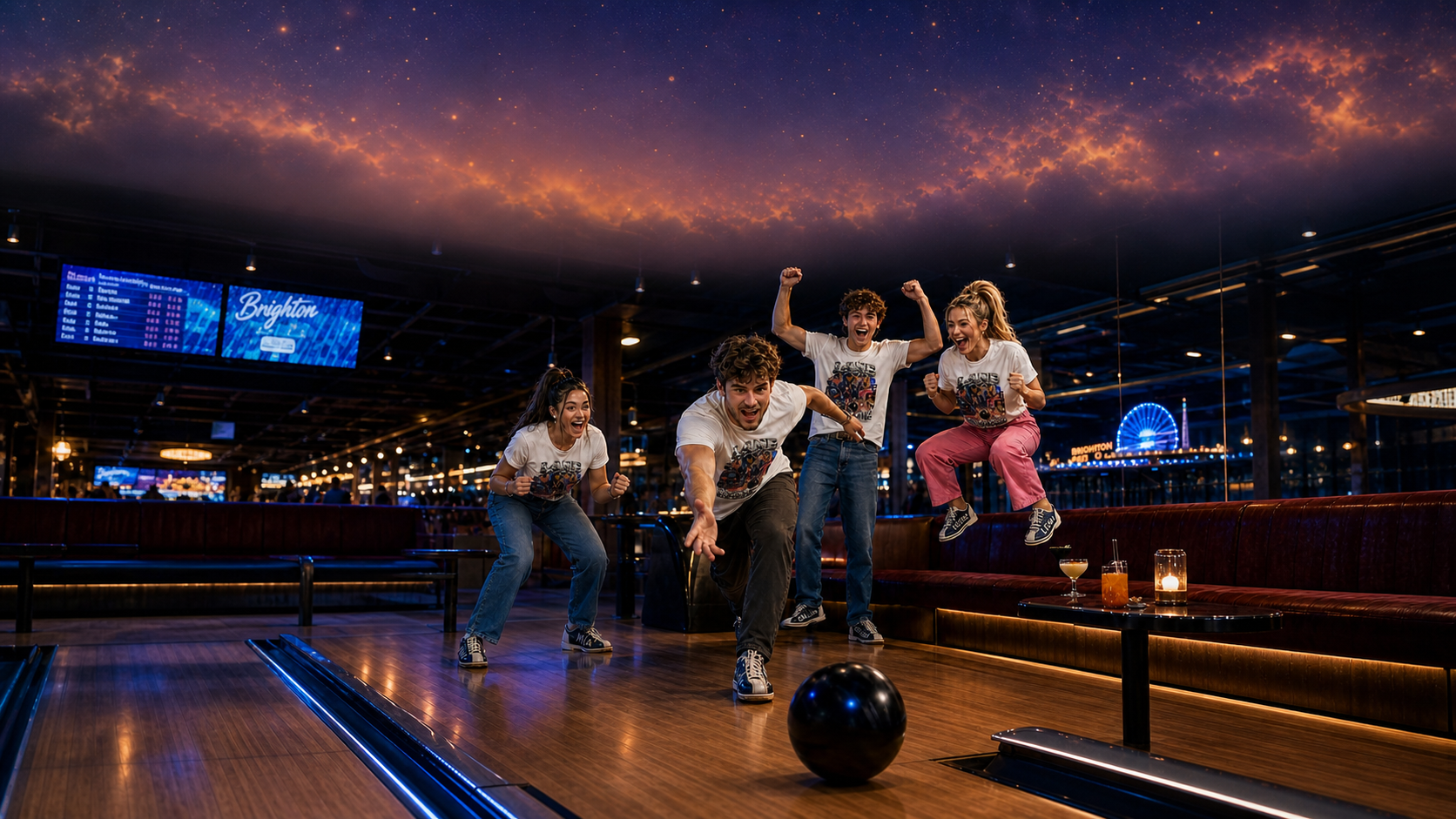 Bowling Night T Shirts Levyo shirt visual