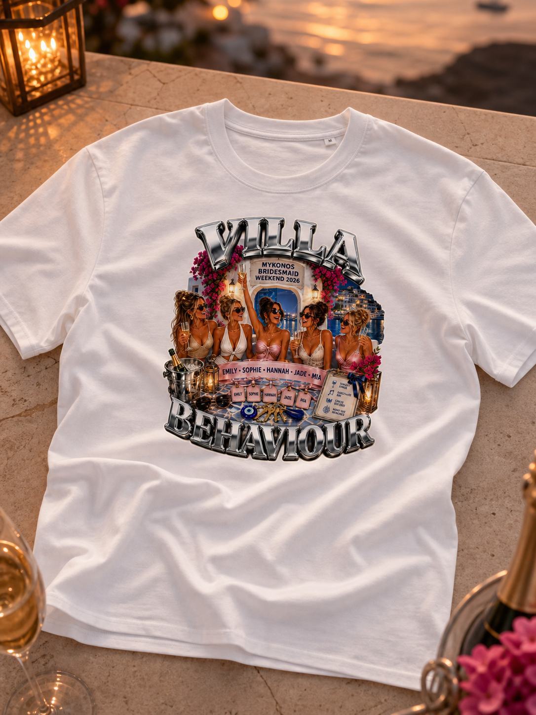 Levyo shirt visual for bridesmaid weekend t shirts