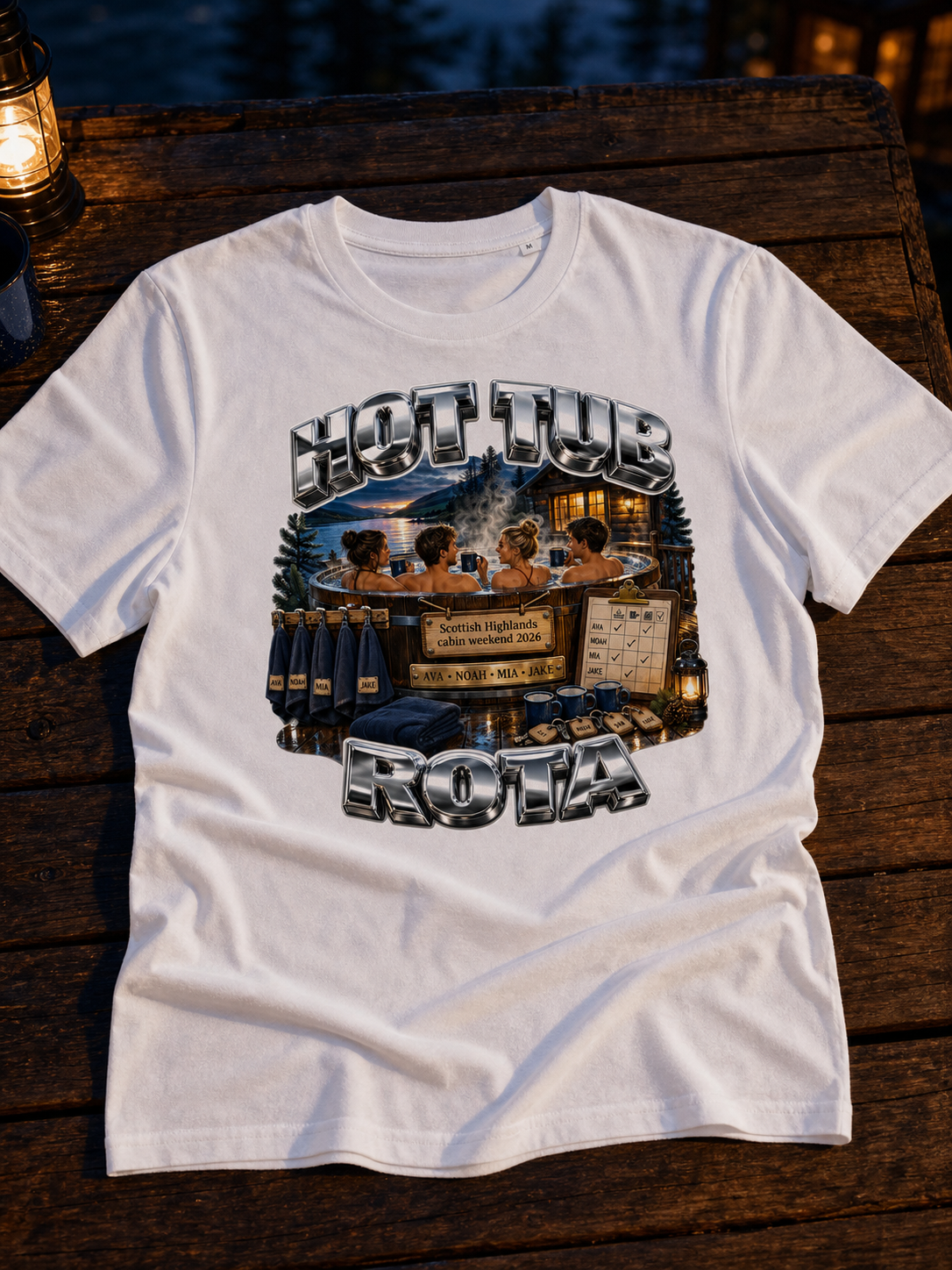 Levyo shirt visual for cabin weekend t shirts