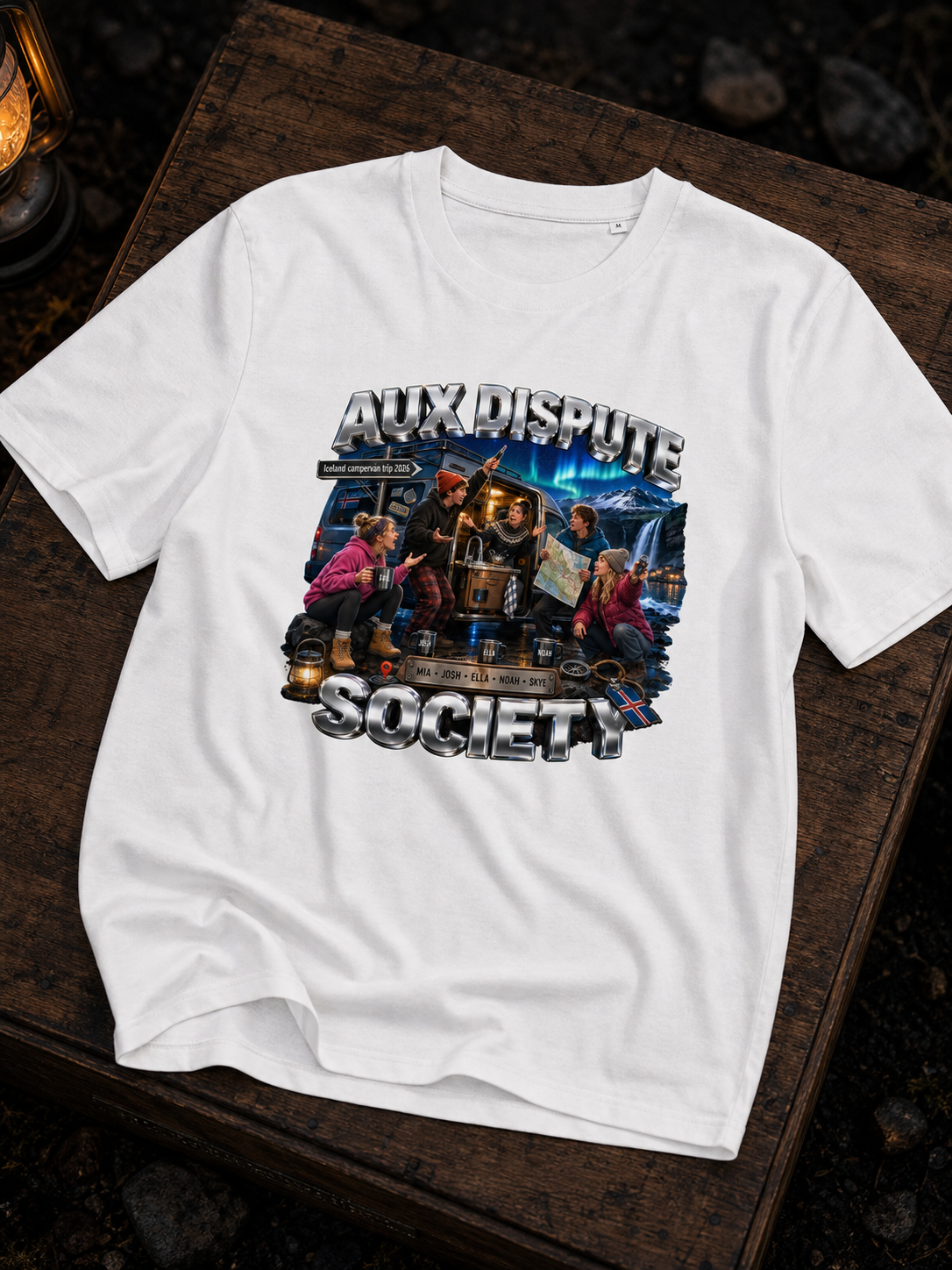 Levyo shirt visual for campervan trip t shirts
