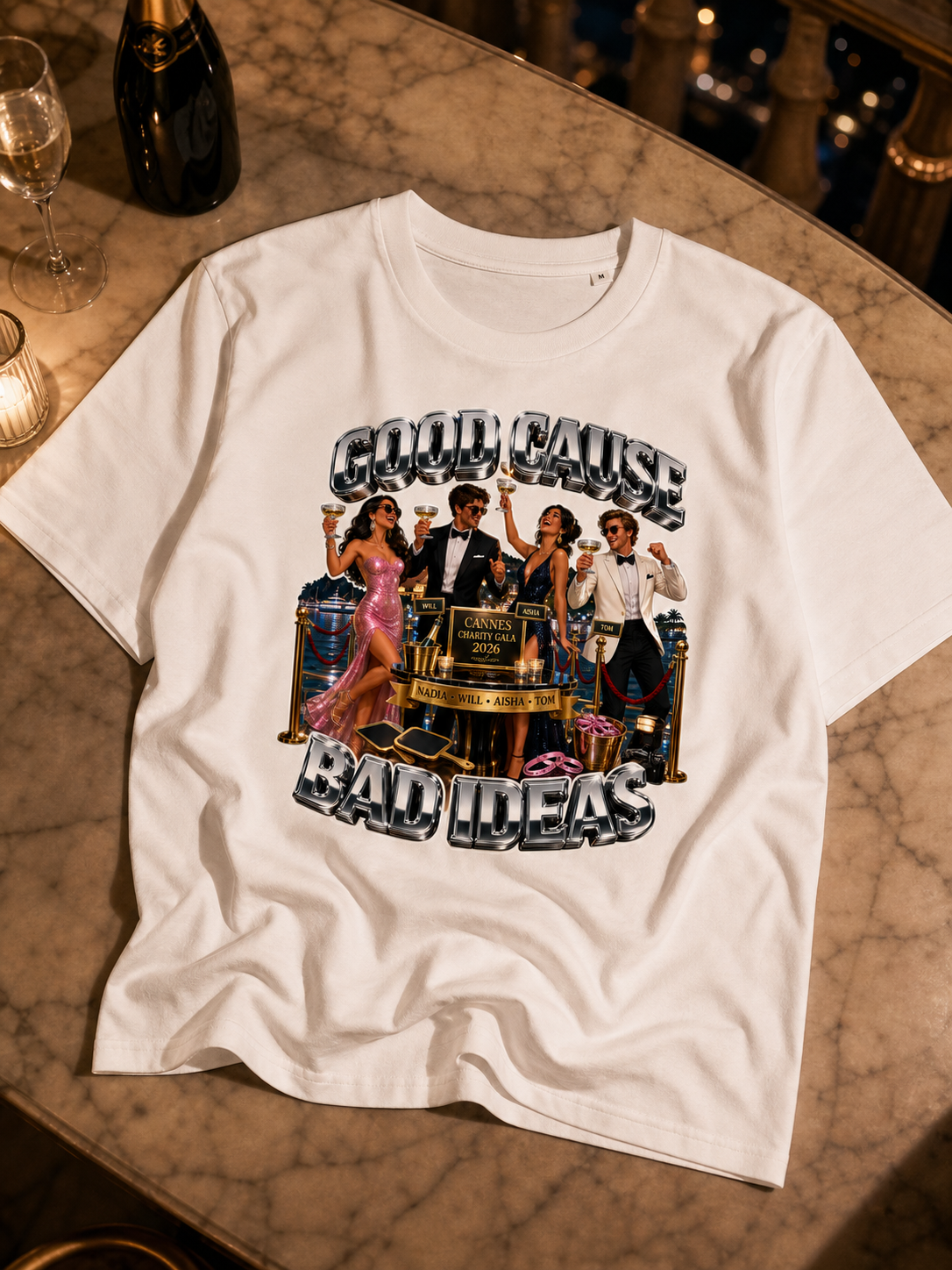 Levyo shirt visual for charity gala t shirts