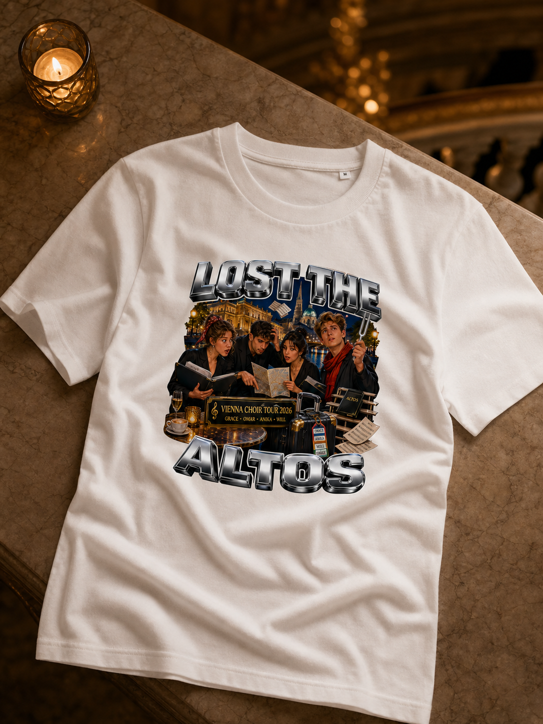 Levyo shirt visual for choir tour t shirts