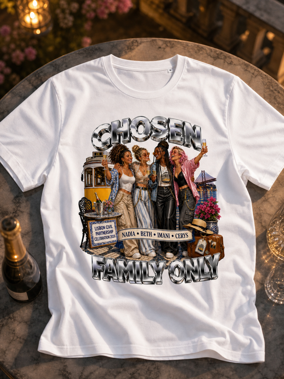 Levyo shirt visual for civil partnership celebration t shirts