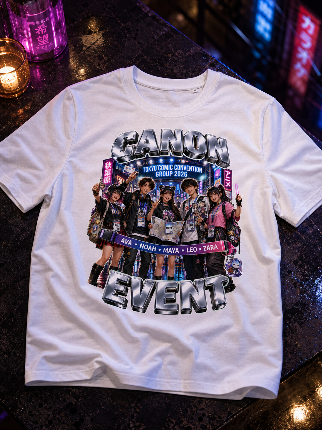 Levyo shirt visual for comic convention group t shirts