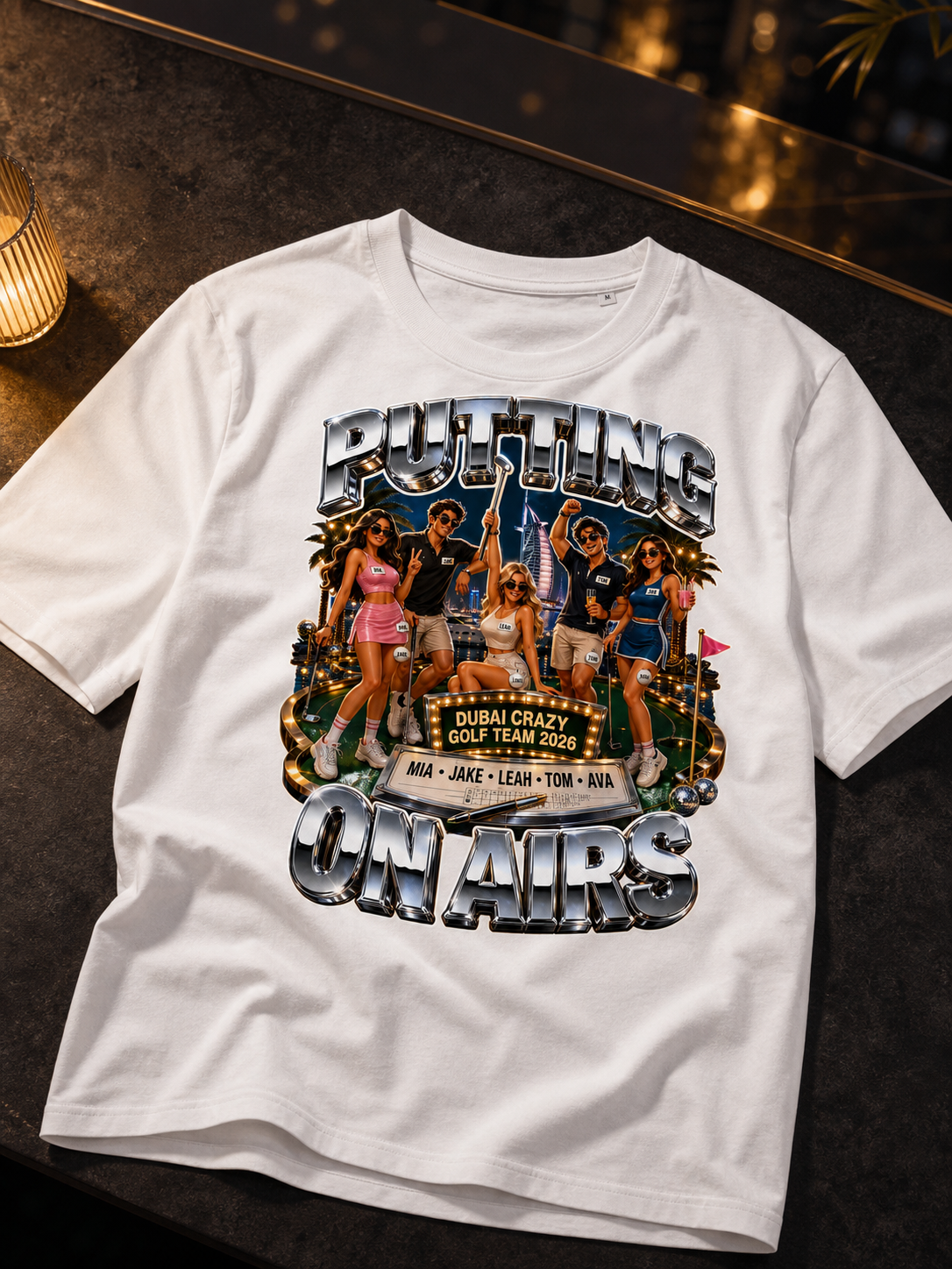 Levyo shirt visual for crazy golf team t shirts