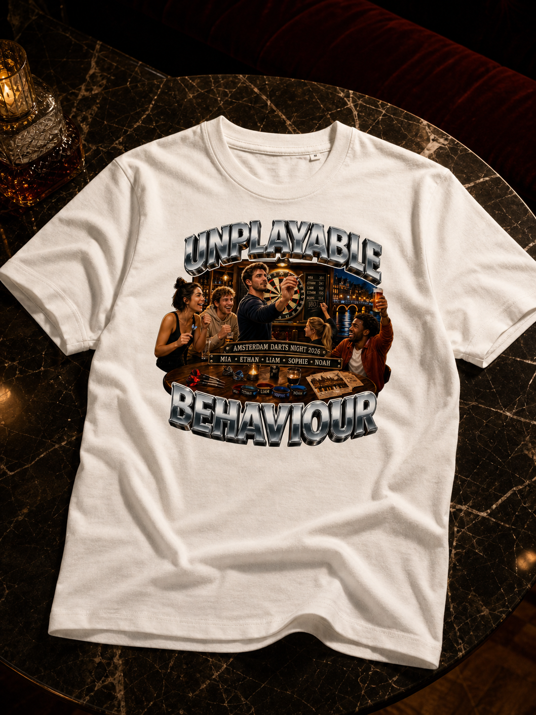 Levyo shirt visual for darts night t shirts
