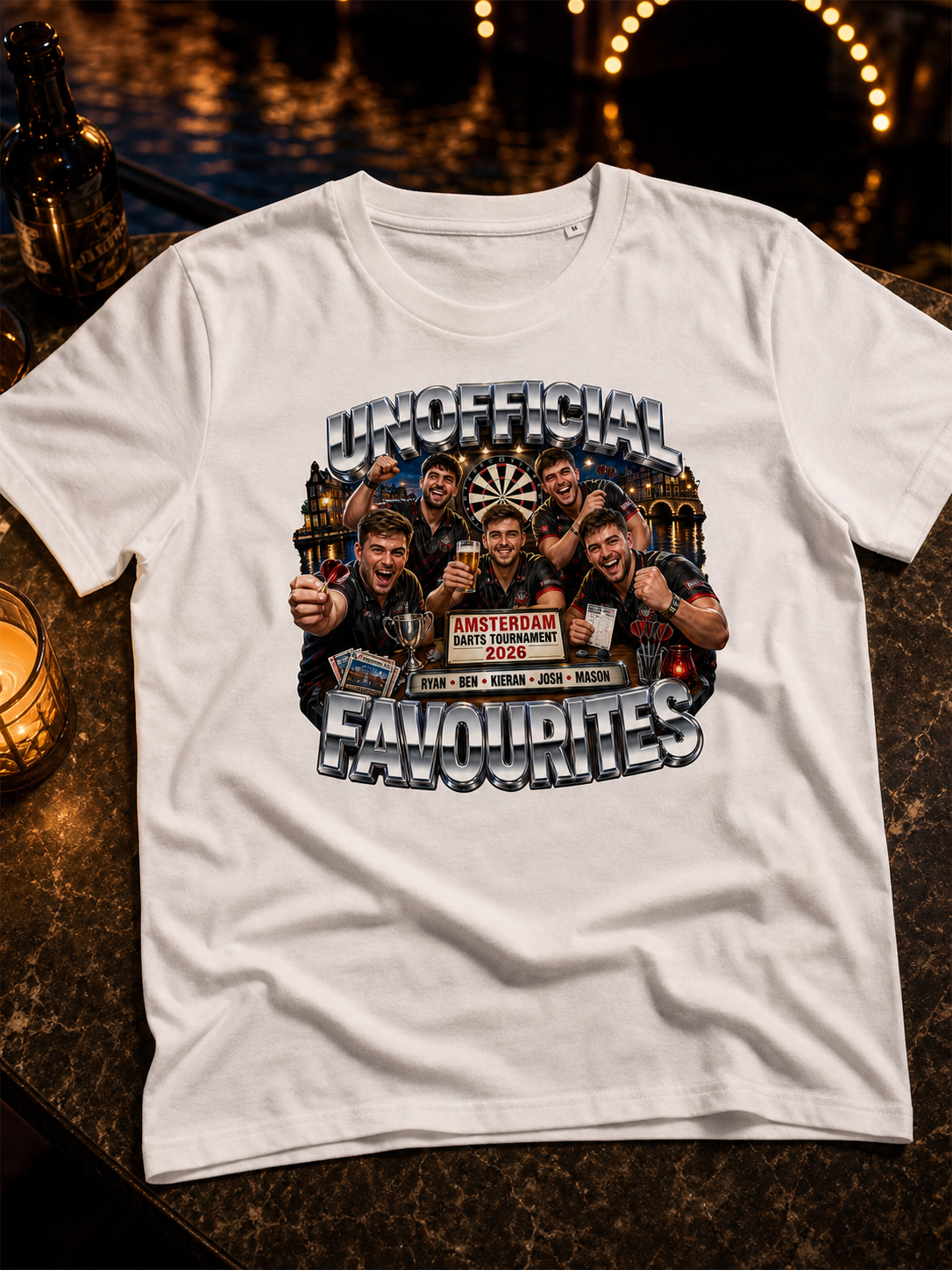 Levyo shirt visual for darts tournament t shirts