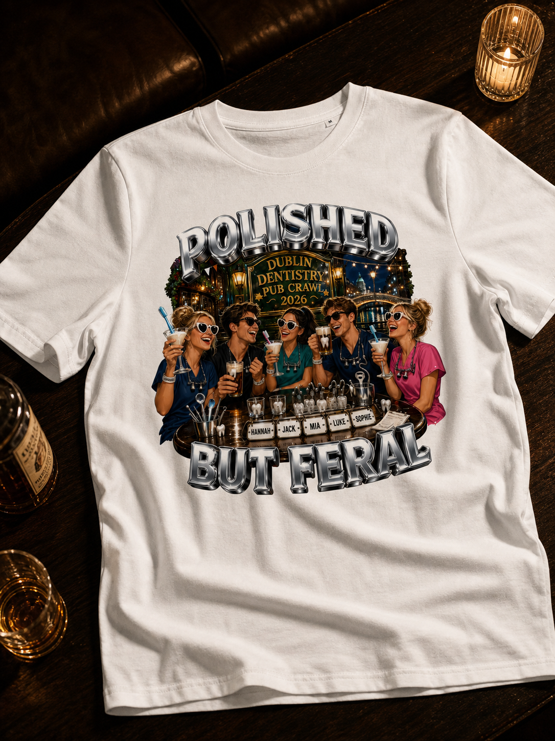 Levyo shirt visual for dentistry pub crawl t shirts