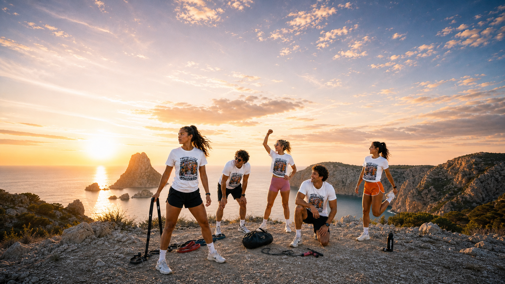 Fitness Challenge Crew T Shirts Levyo shirt visual
