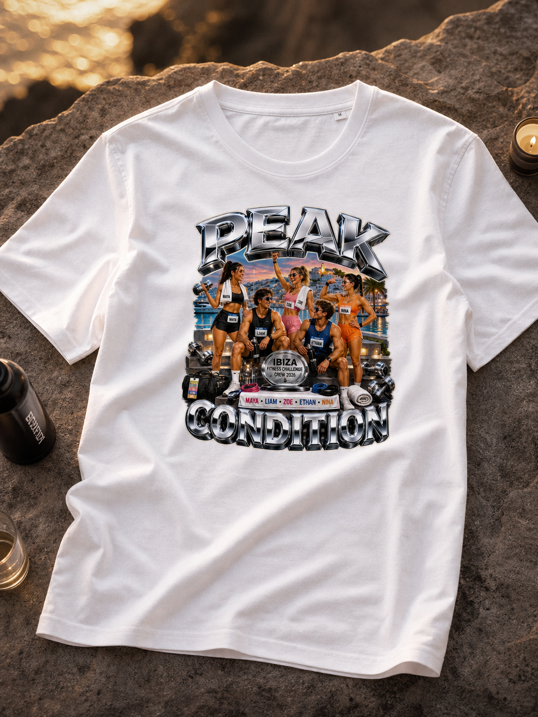 Levyo shirt visual for fitness challenge crew t shirts