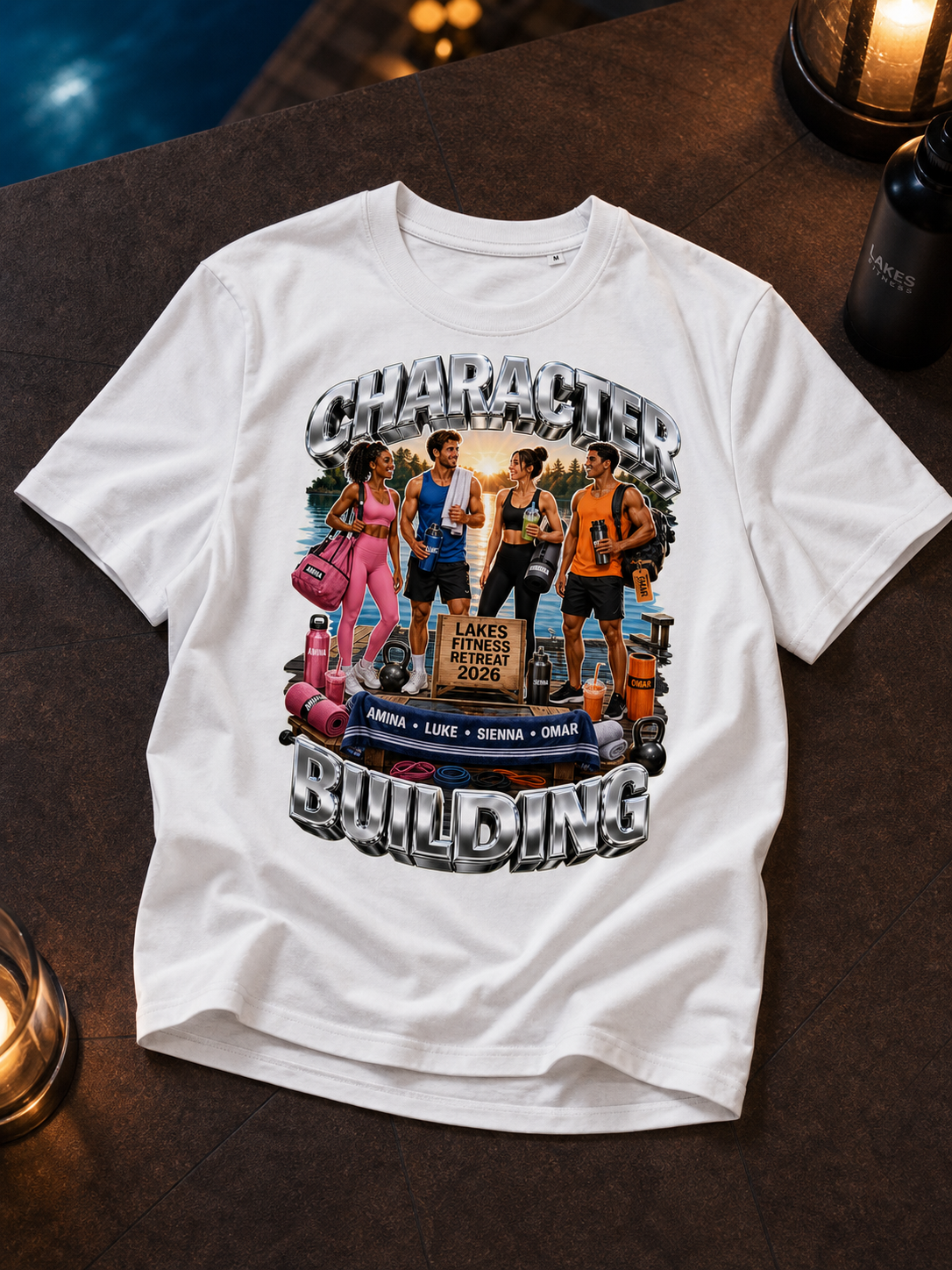 Levyo shirt visual for fitness retreat t shirts