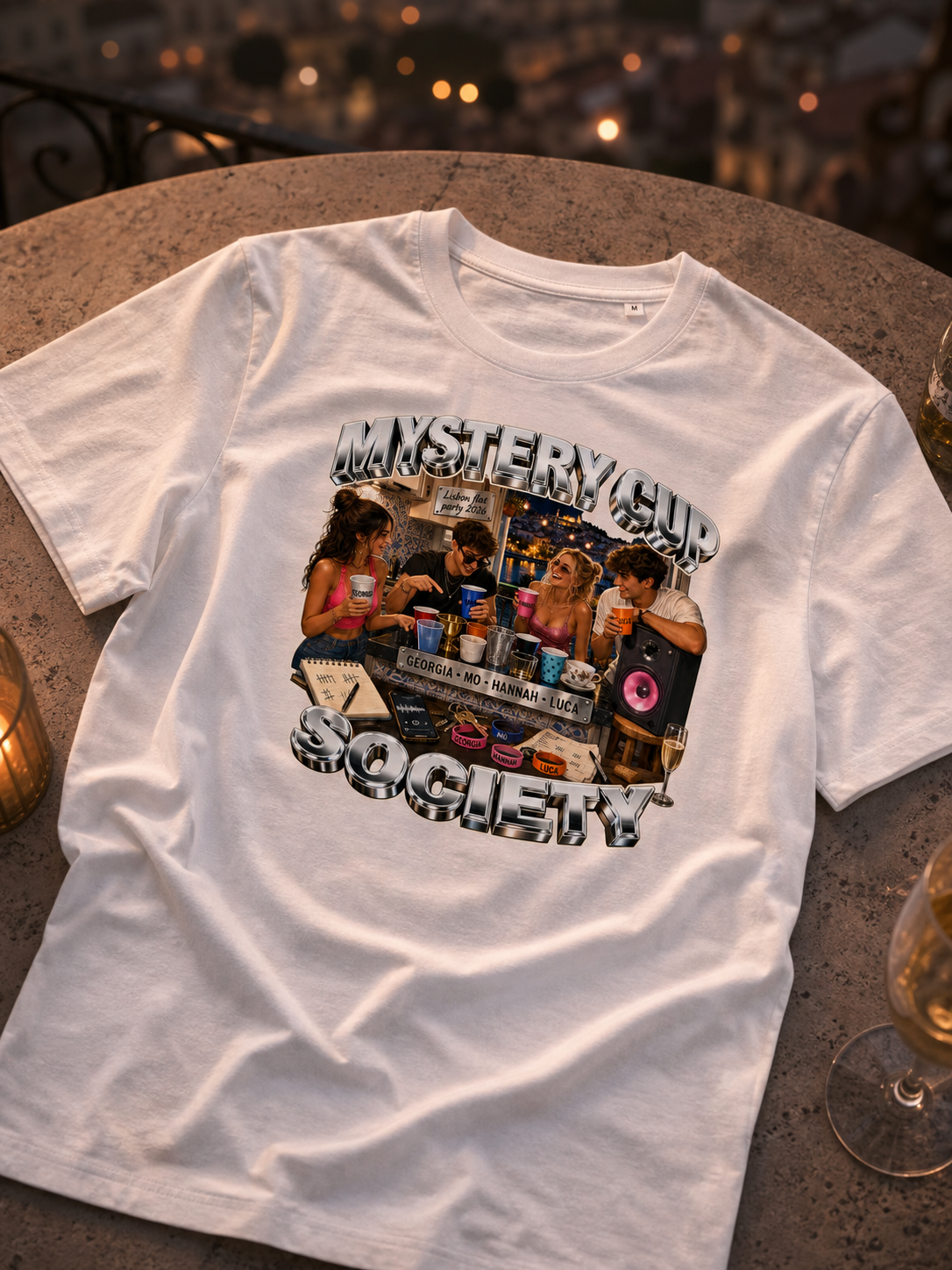 Levyo shirt visual for flat party t shirts