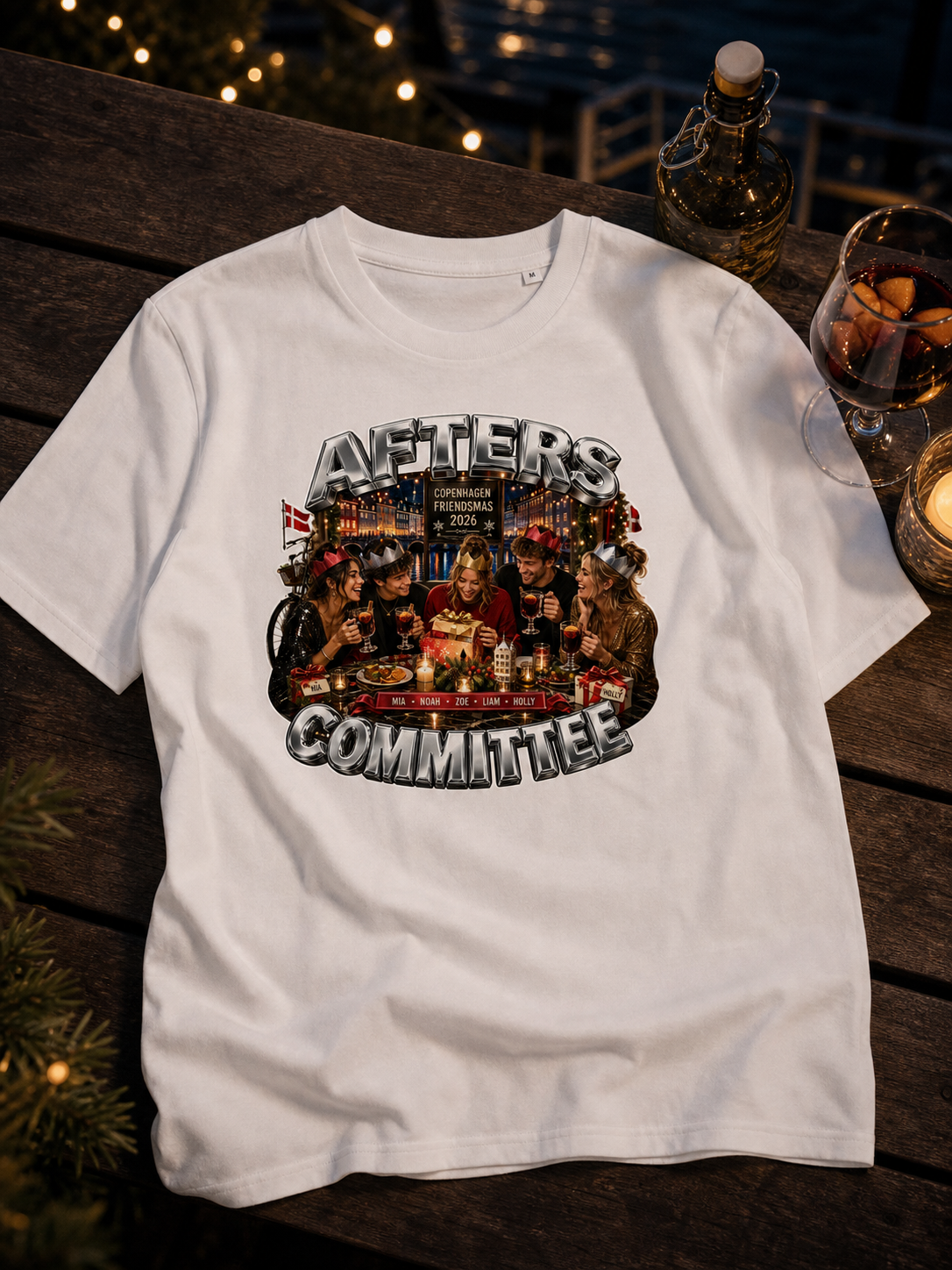 Levyo shirt visual for friendsmas t shirts
