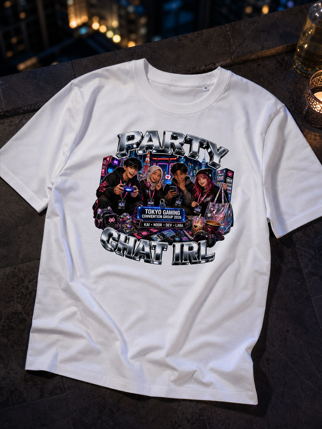 Levyo shirt visual for gaming convention group t shirts
