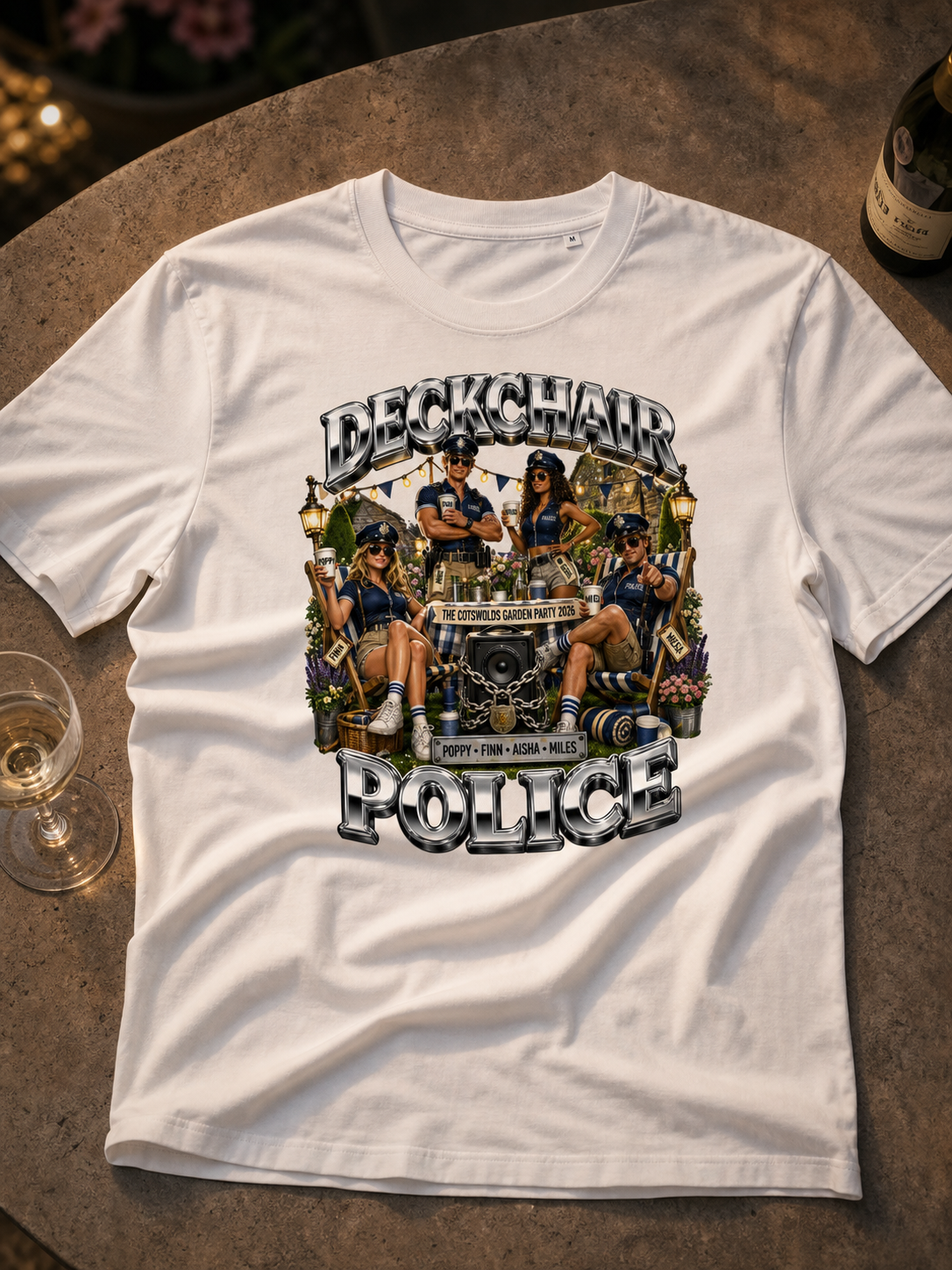 Levyo shirt visual for garden party t shirts