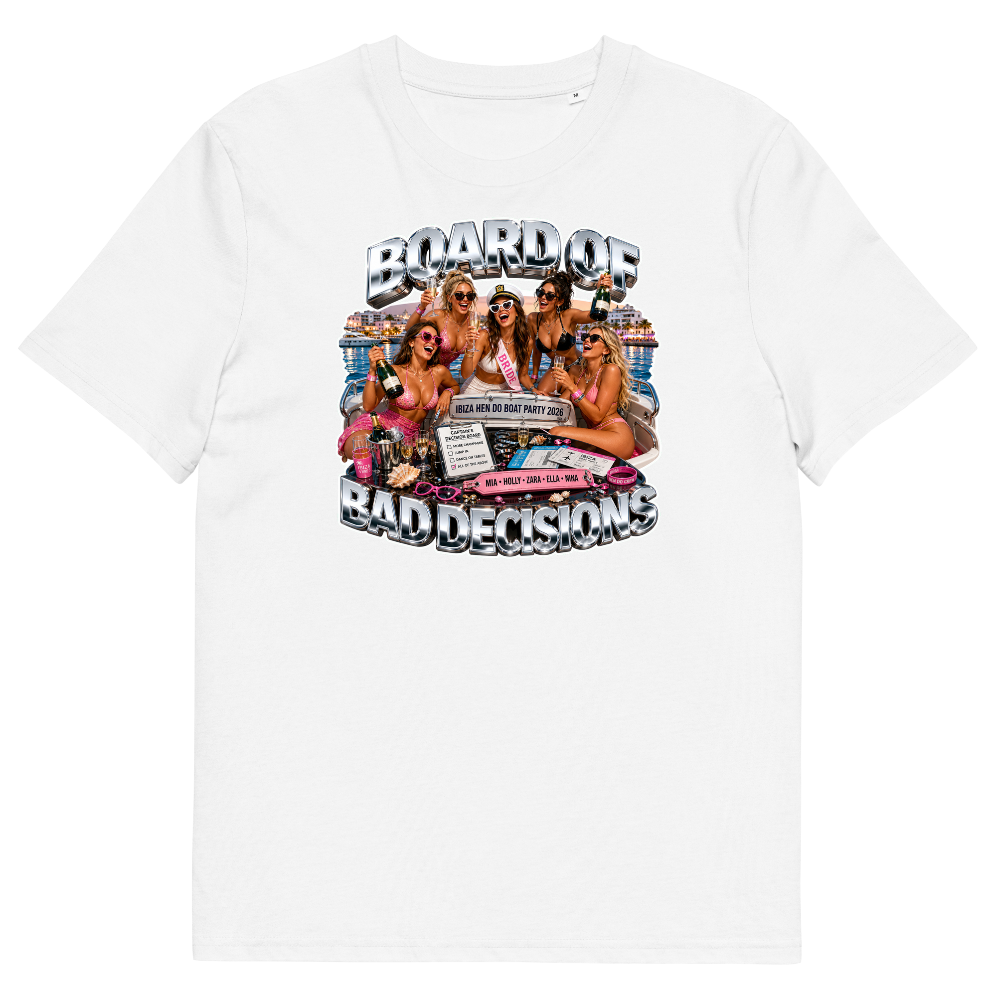 Levyo shirt visual for hen do boat party t shirts