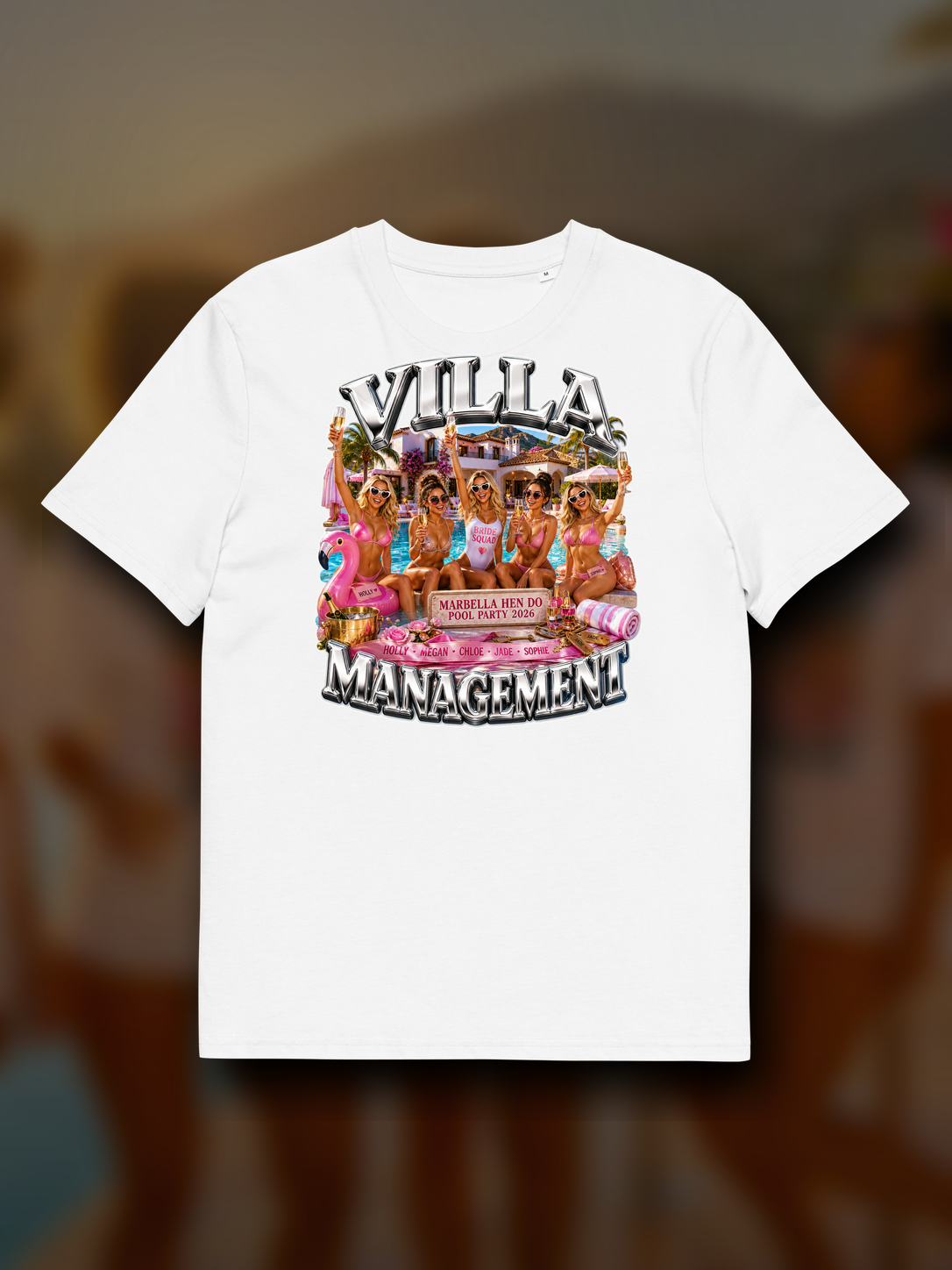 Levyo shirt visual for hen do pool party t shirts