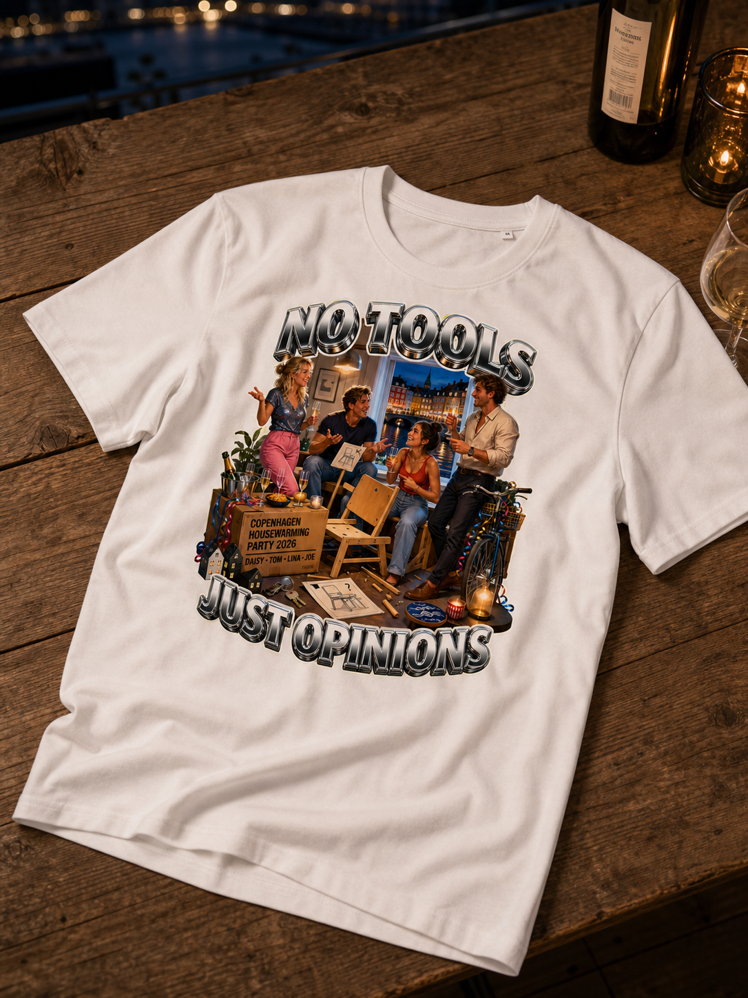 Levyo shirt visual for housewarming party t shirts