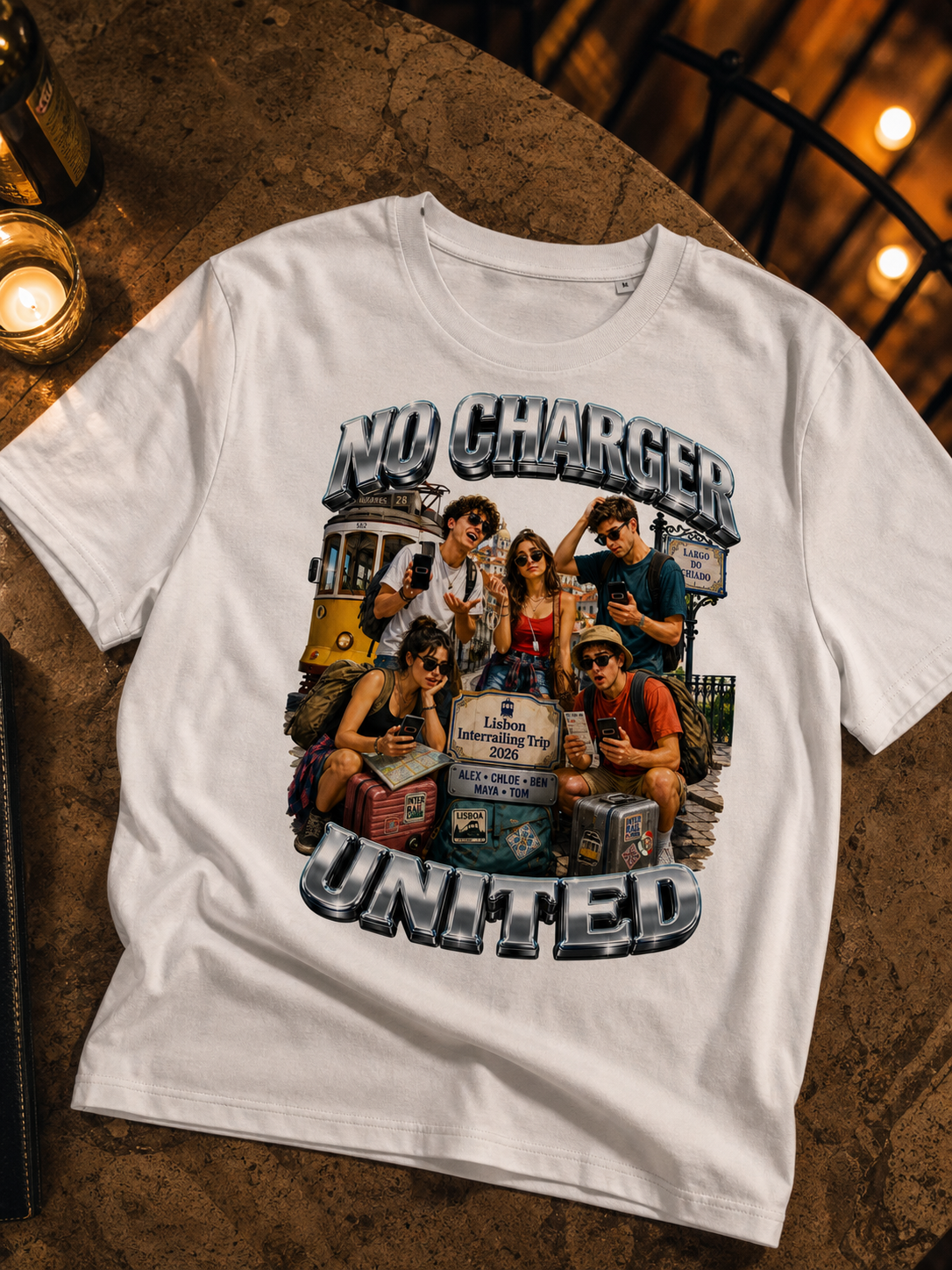 Levyo shirt visual for interrailing trip t shirts