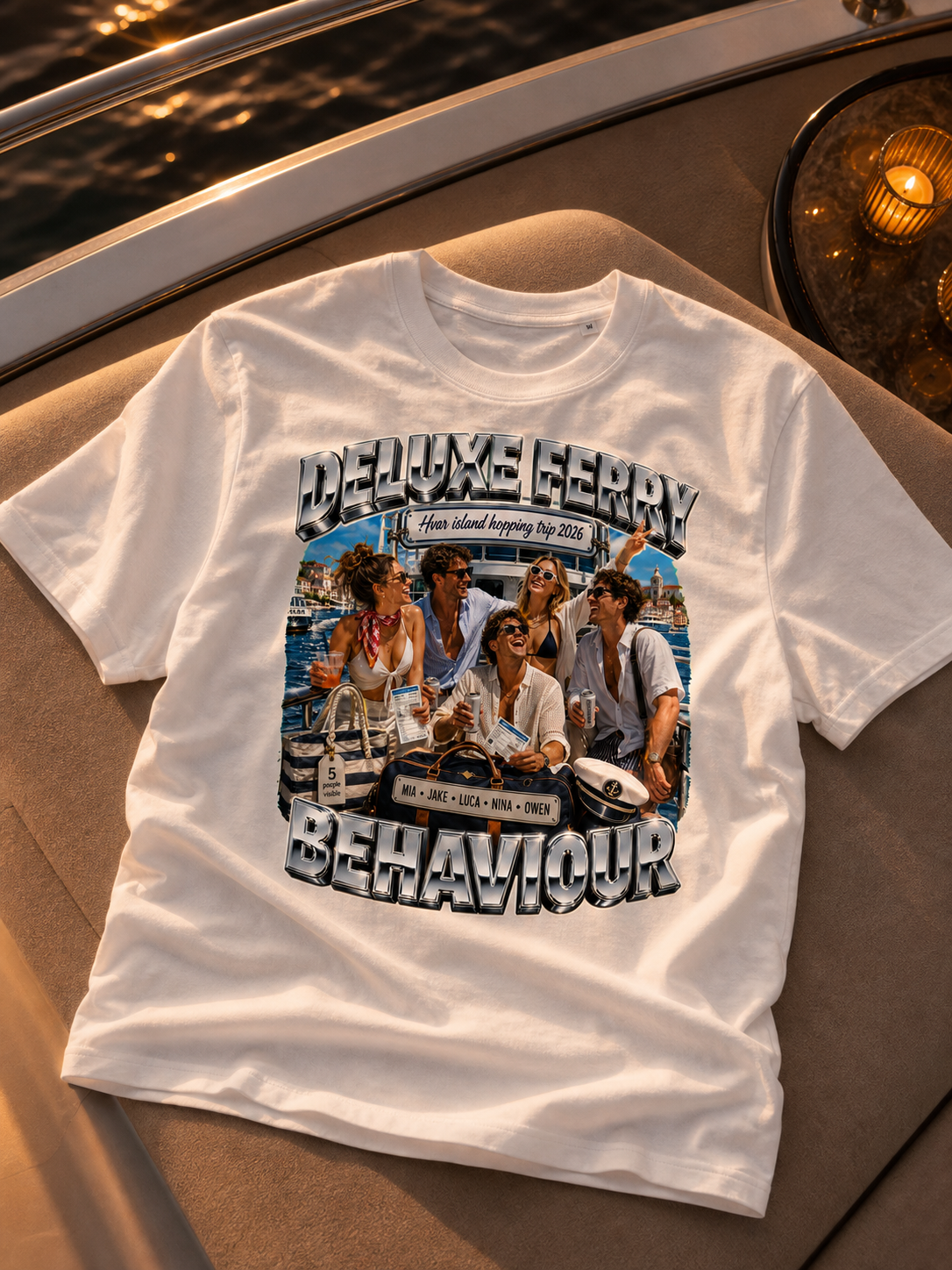 Levyo shirt visual for island hopping trip t shirts