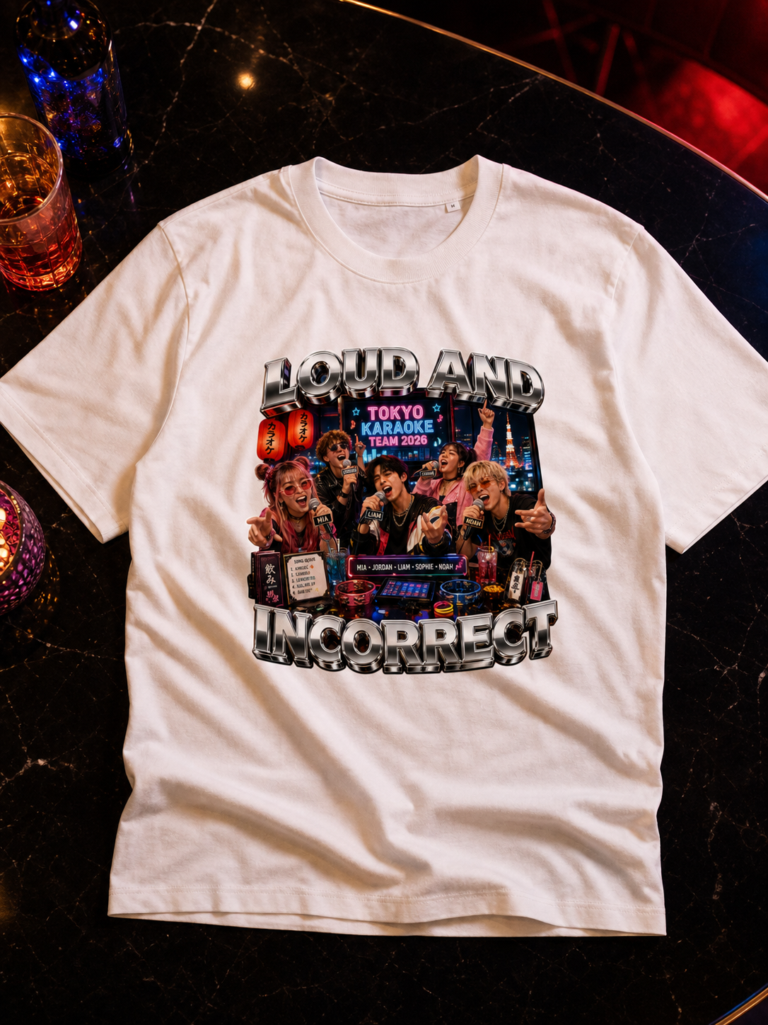 Levyo shirt visual for karaoke team t shirts