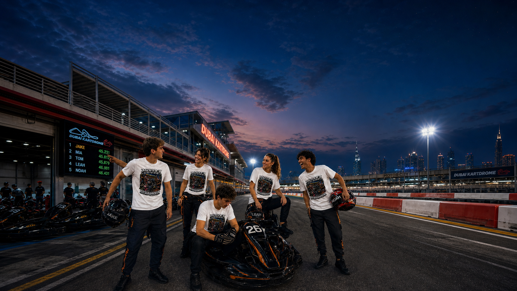Karting Night T Shirts Levyo shirt visual