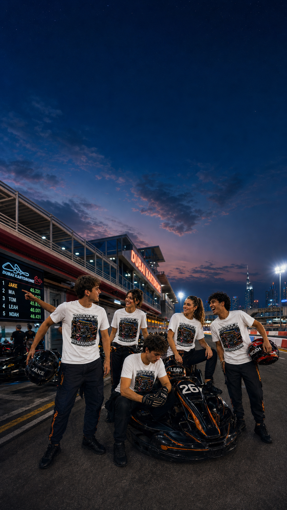 Karting Night T Shirts Levyo shirt visual