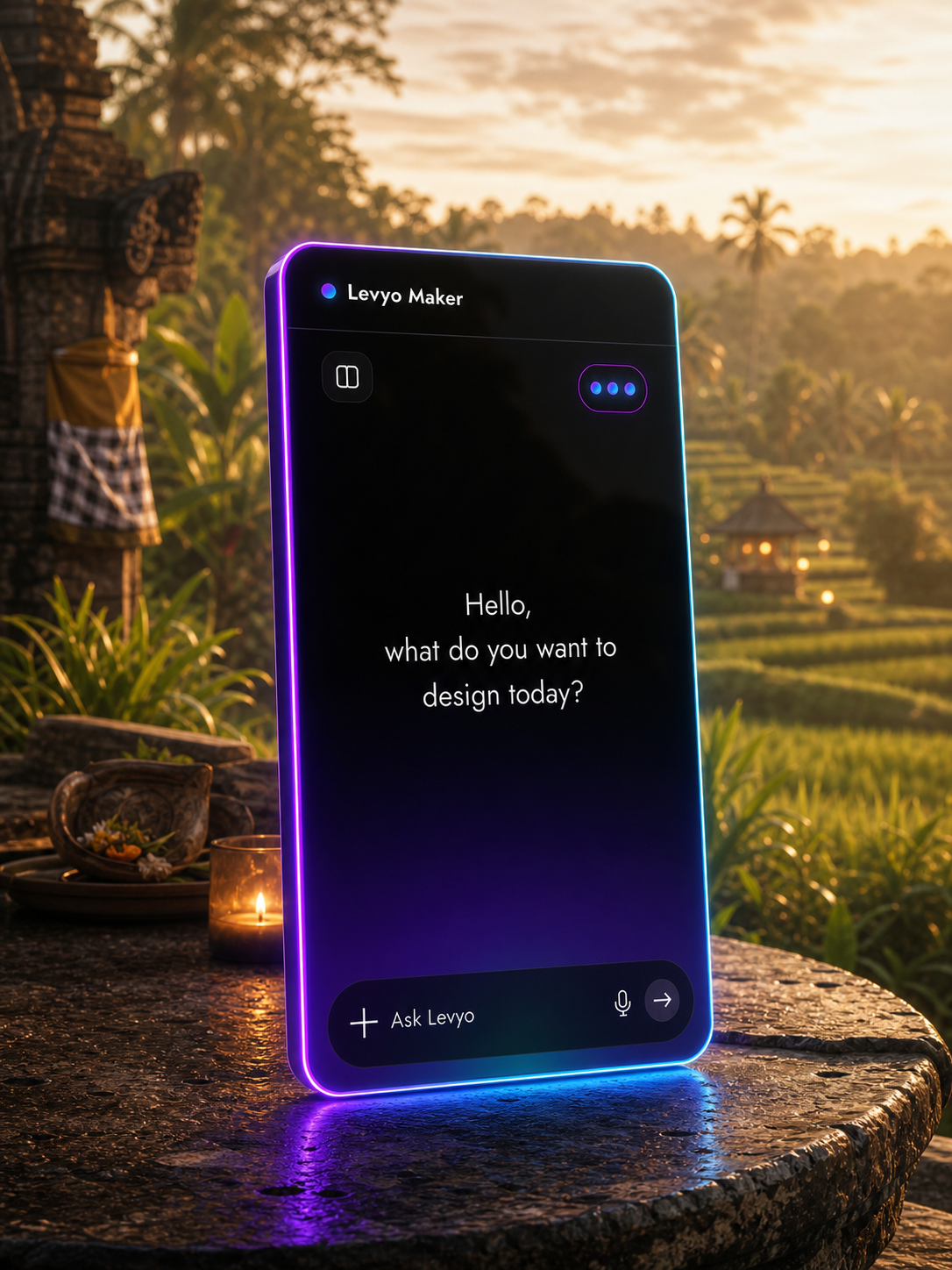 Levyo Maker input screen for backpacking trip t shirts