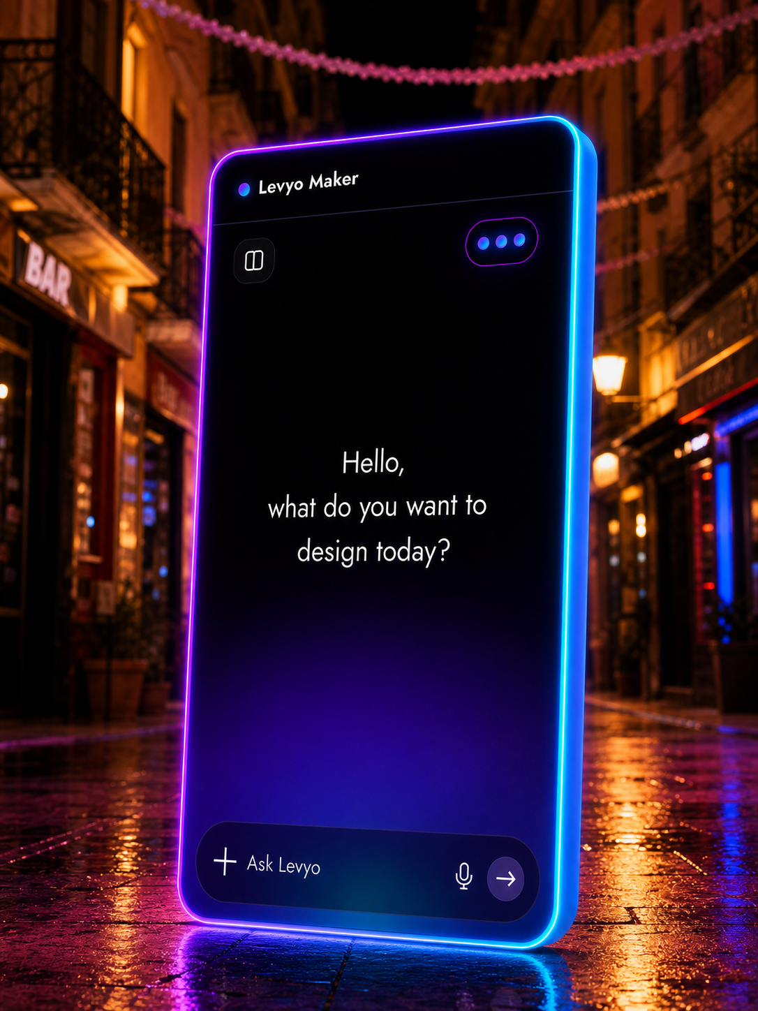 Levyo Maker input screen for bar crawl t shirts