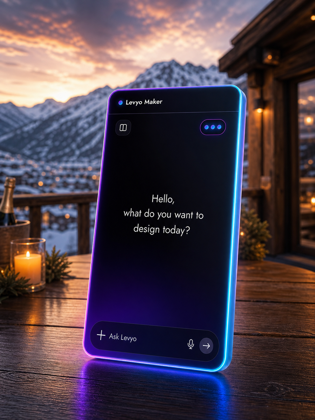 Levyo Maker input screen for chalet crew t shirts