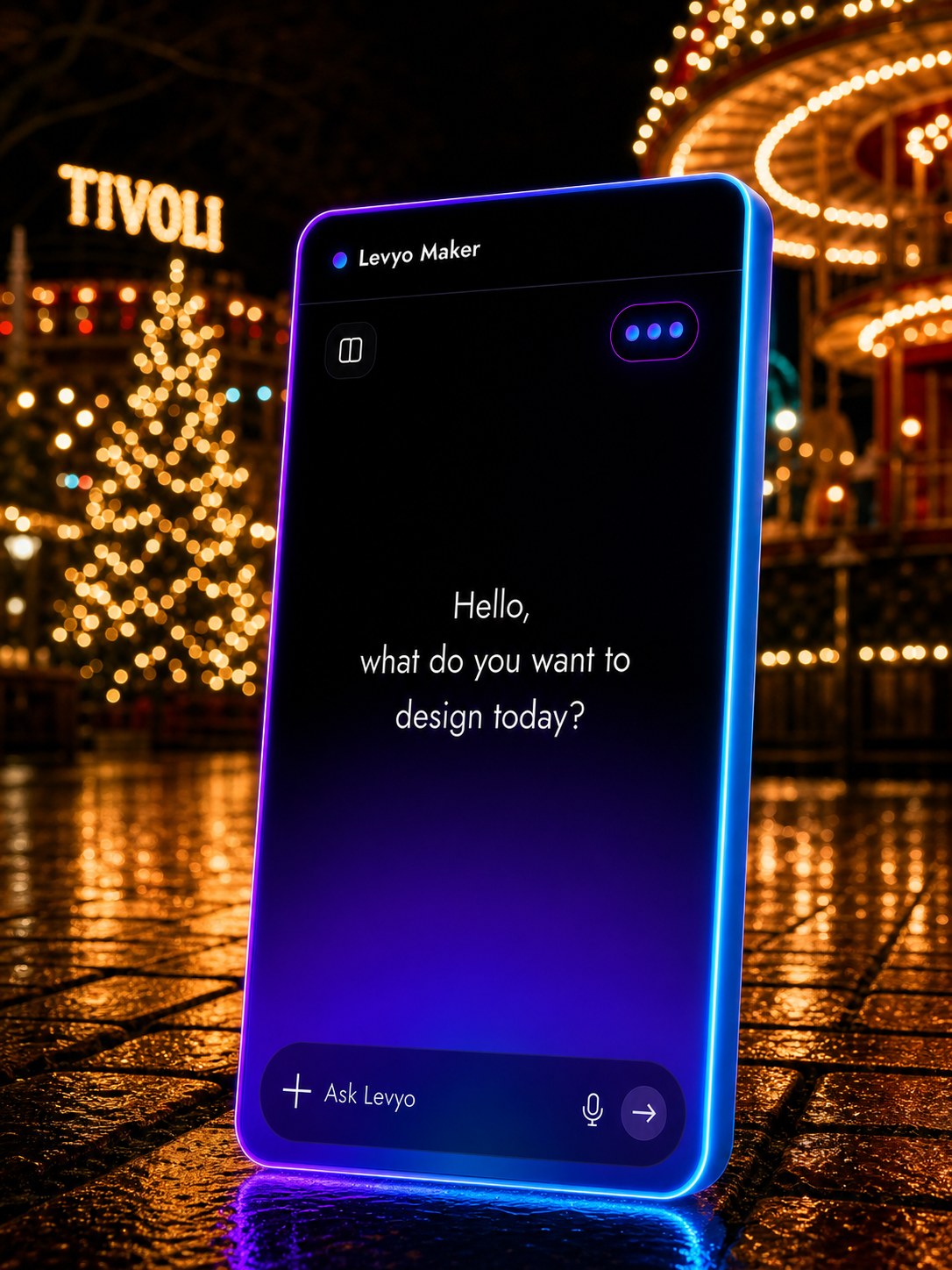 Levyo Maker input screen for christmas market trip t shirts