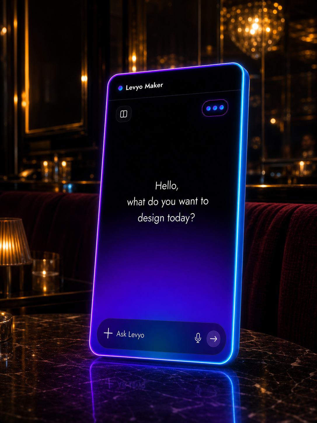 Levyo Maker input screen for club night t shirts