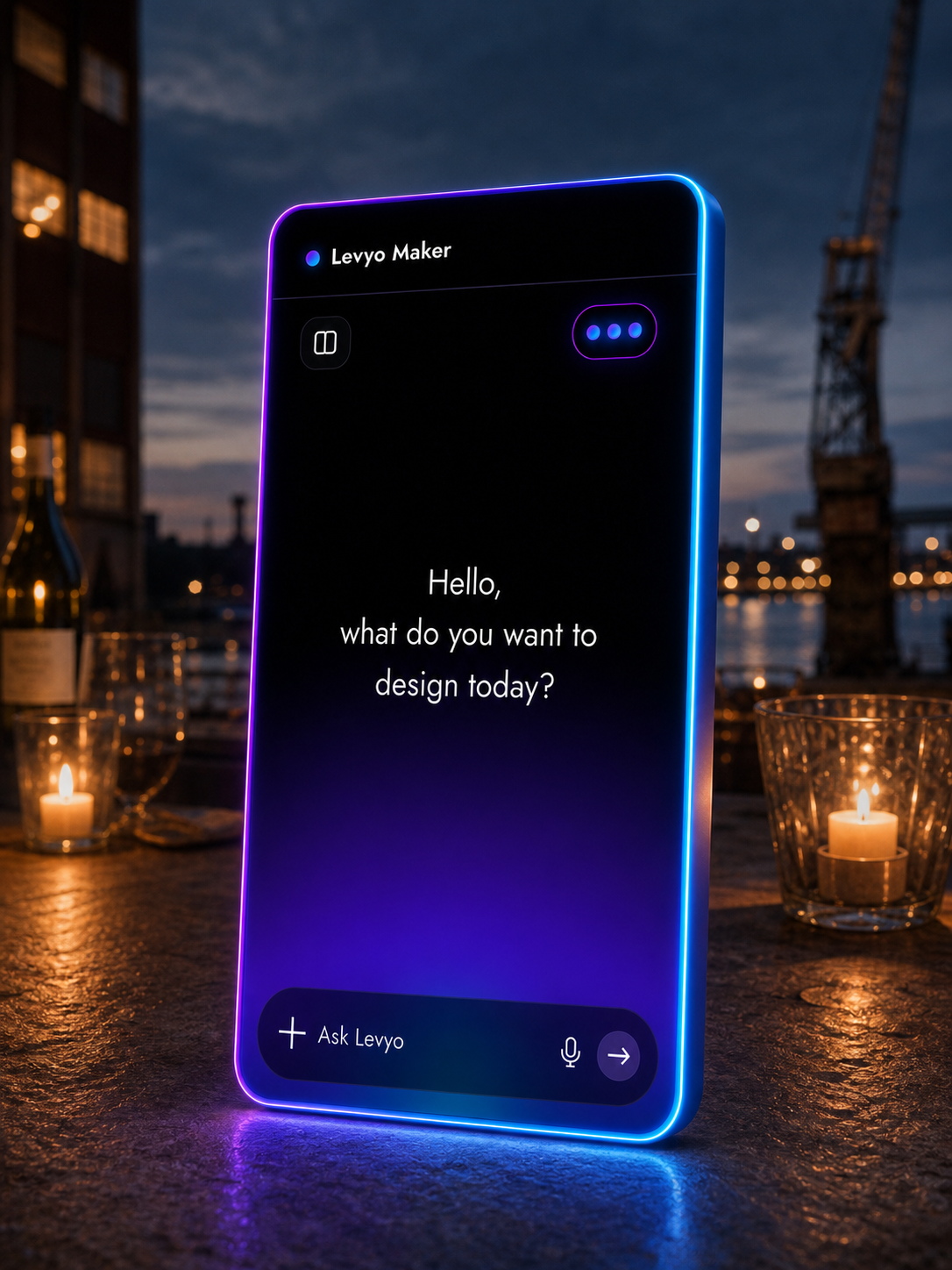Levyo Maker input screen for dinner party t shirts