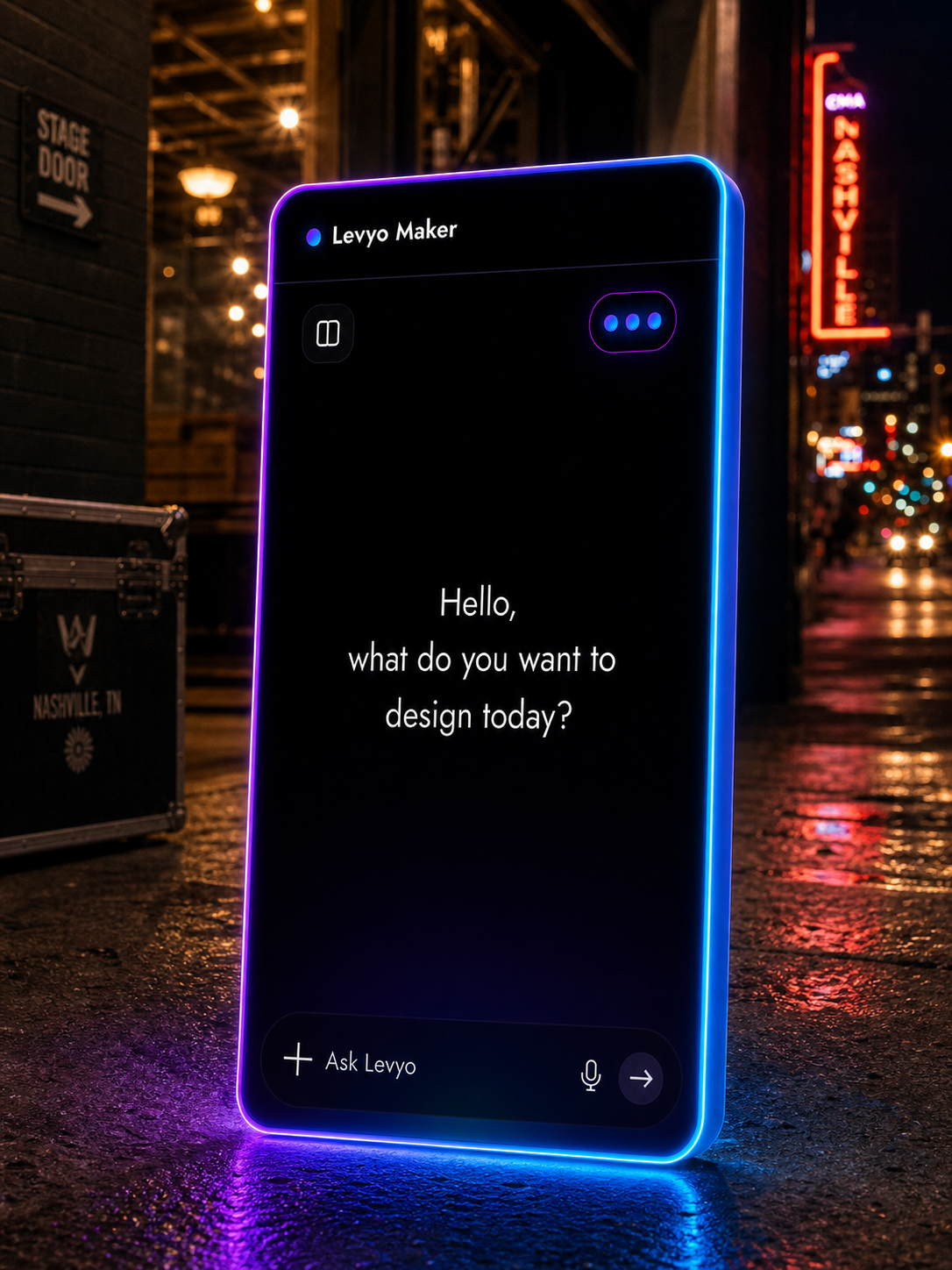Levyo Maker input screen for fundraising concert t shirts