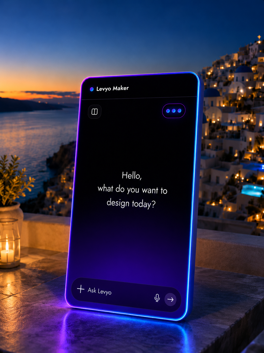 Levyo Maker input screen for a Santorini girls trip shirt prompt