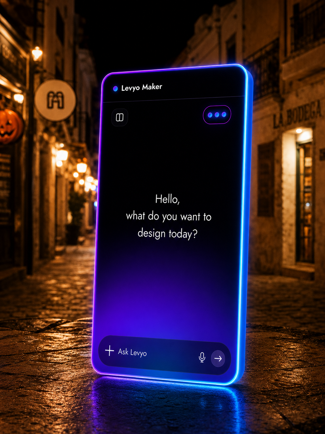 Levyo Maker input screen for halloween bar crawl t shirts