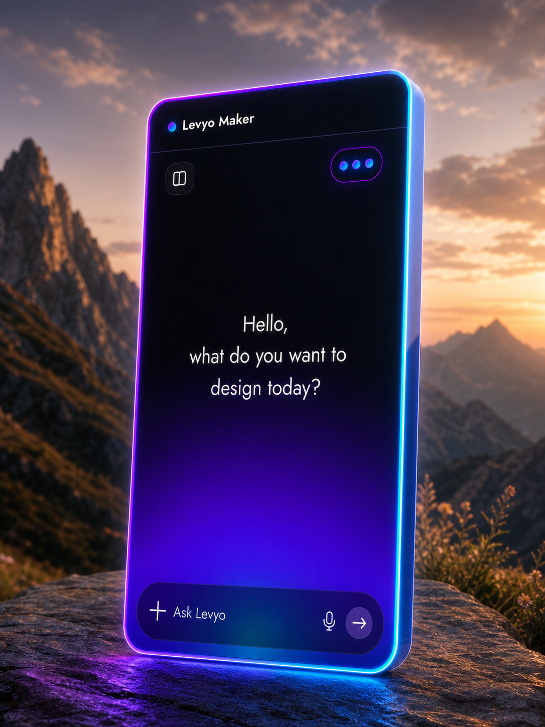 Levyo Maker input screen for hiking weekend t shirts