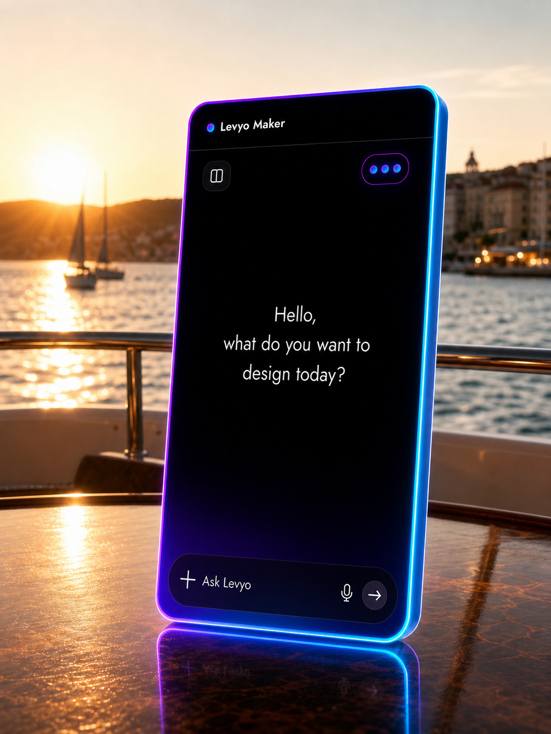 Levyo Maker input screen for island hopping trip t shirts