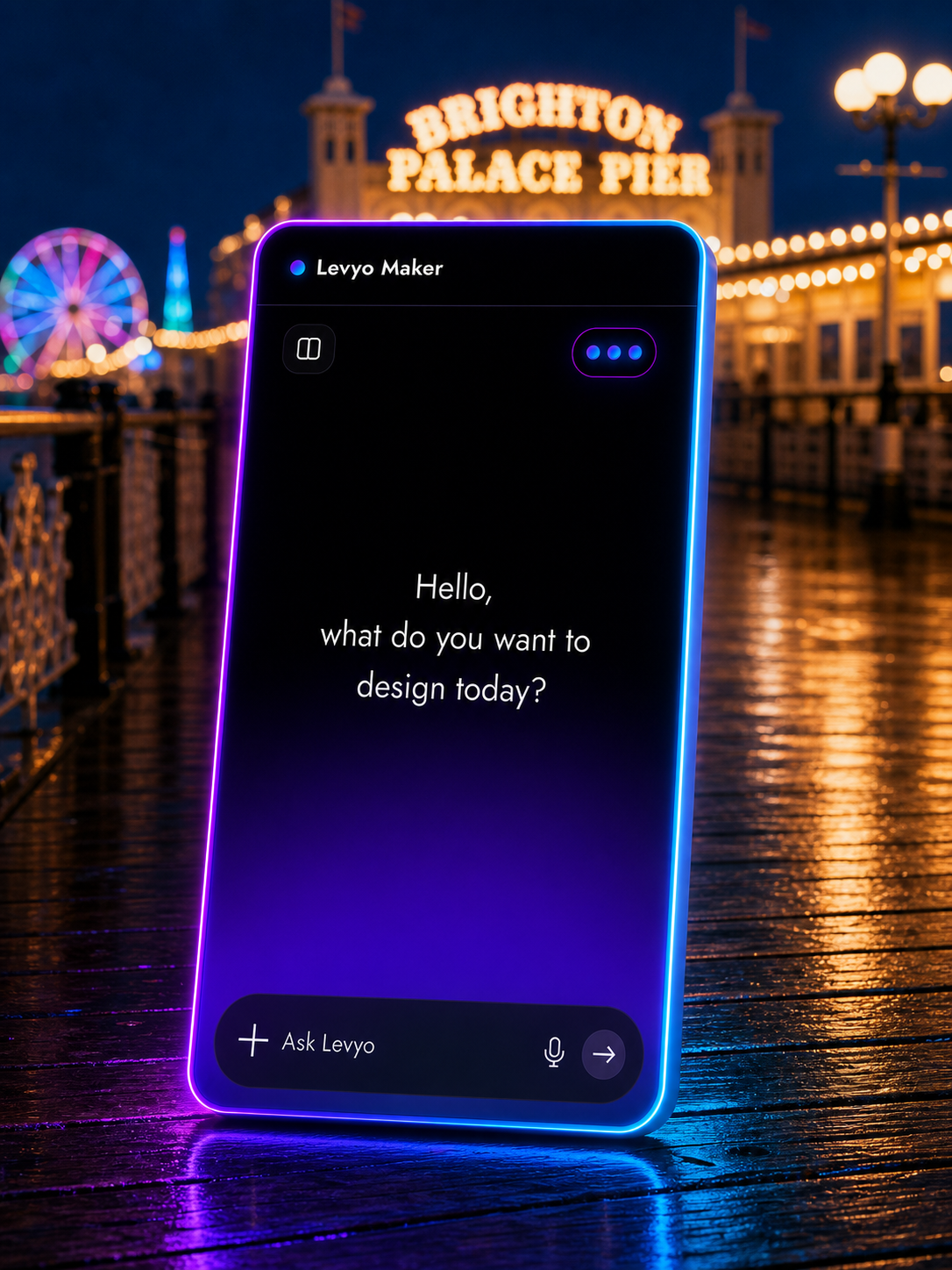 Levyo Maker input screen for open mic night t shirts