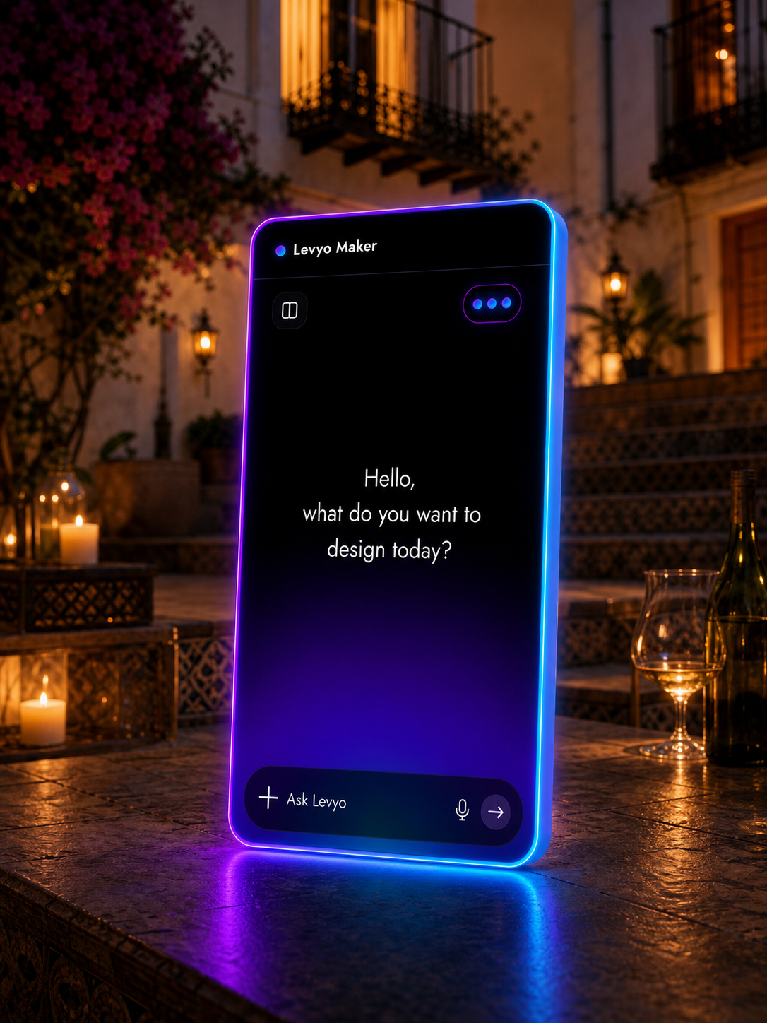 Levyo Maker input screen for reality tv watch party t shirts